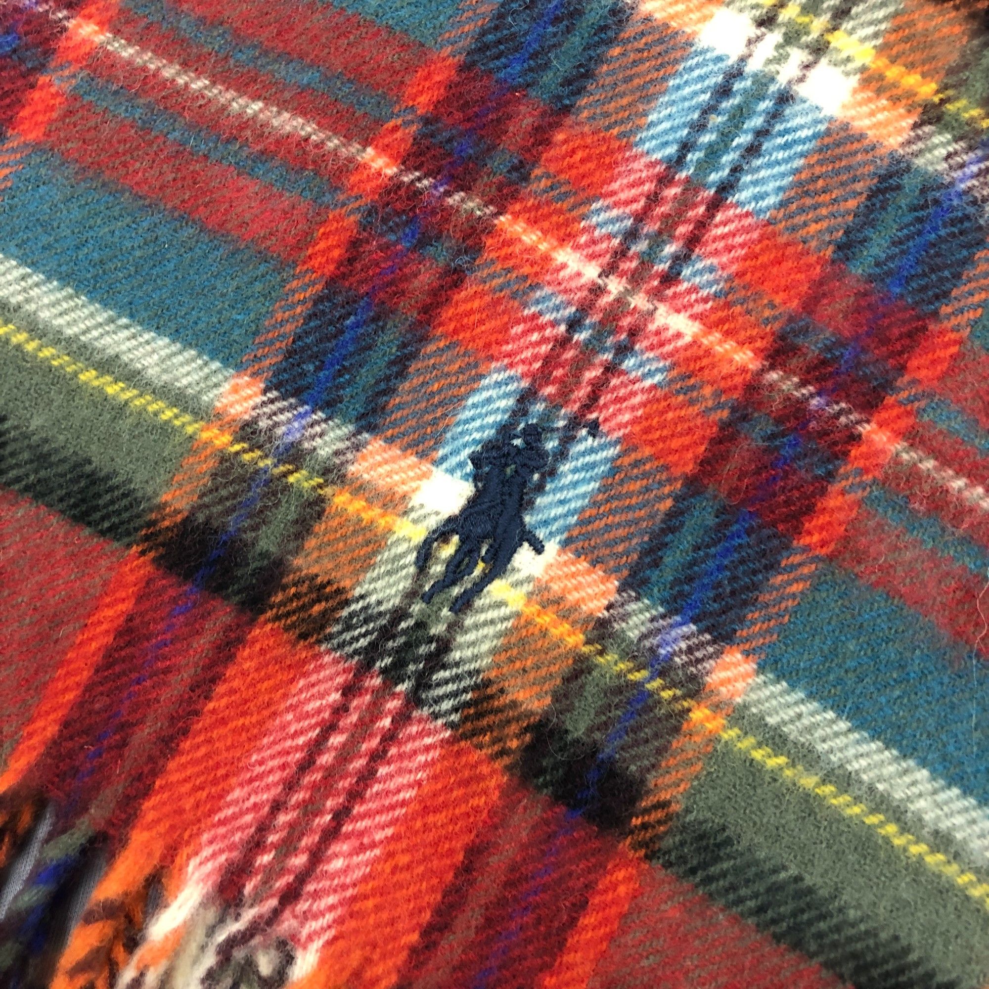 Polo Ralph Lauren Vintage Polo Ralph Lauren Scarf Muffler Wool Plaid Scarves Size ONE SIZE - 4 Thumbnail