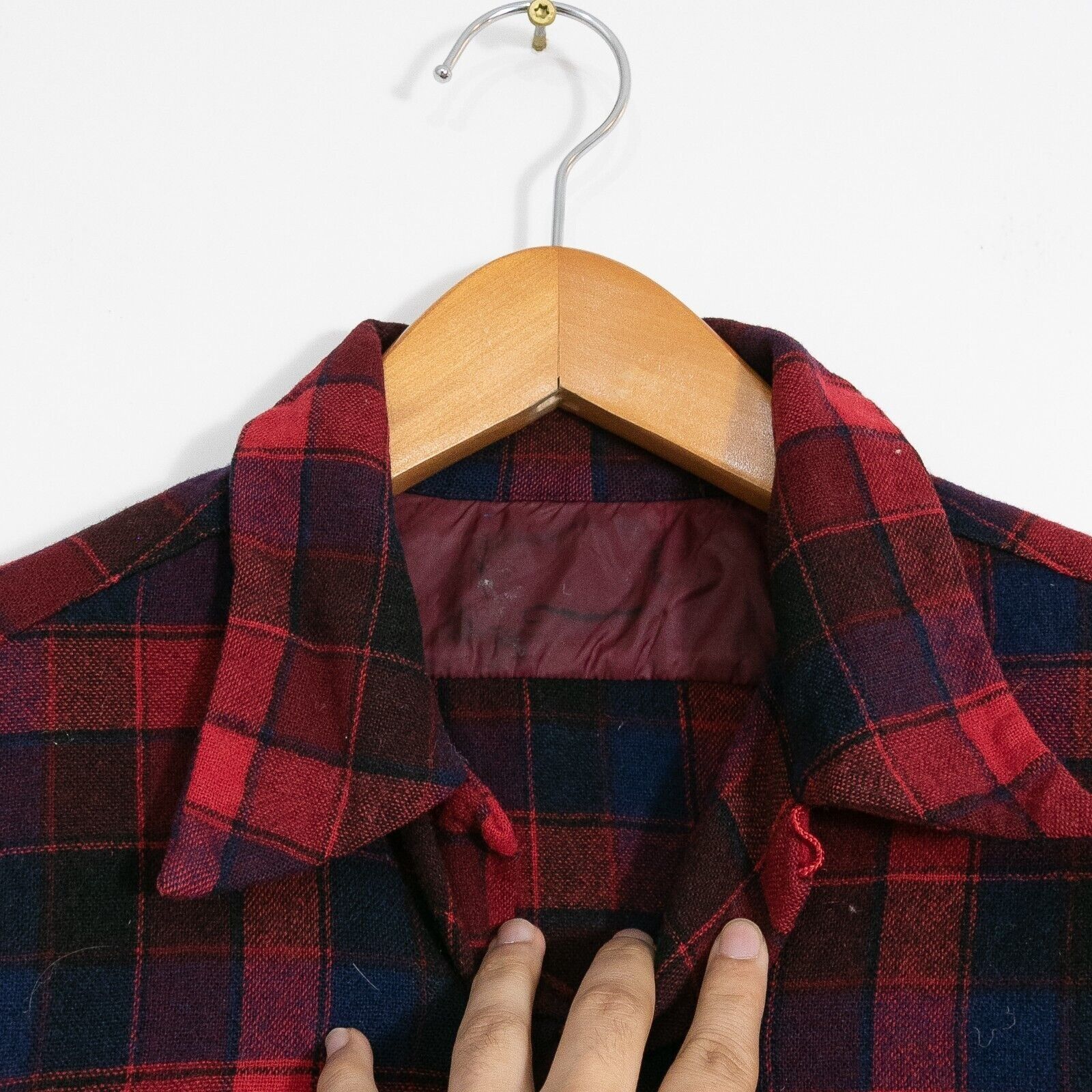 Vintage Vintage Plaid Wool Button Up Shirt Mens Medium - Long Sleeve Size US M / EU 48-50 / 2 - 5 Thumbnail