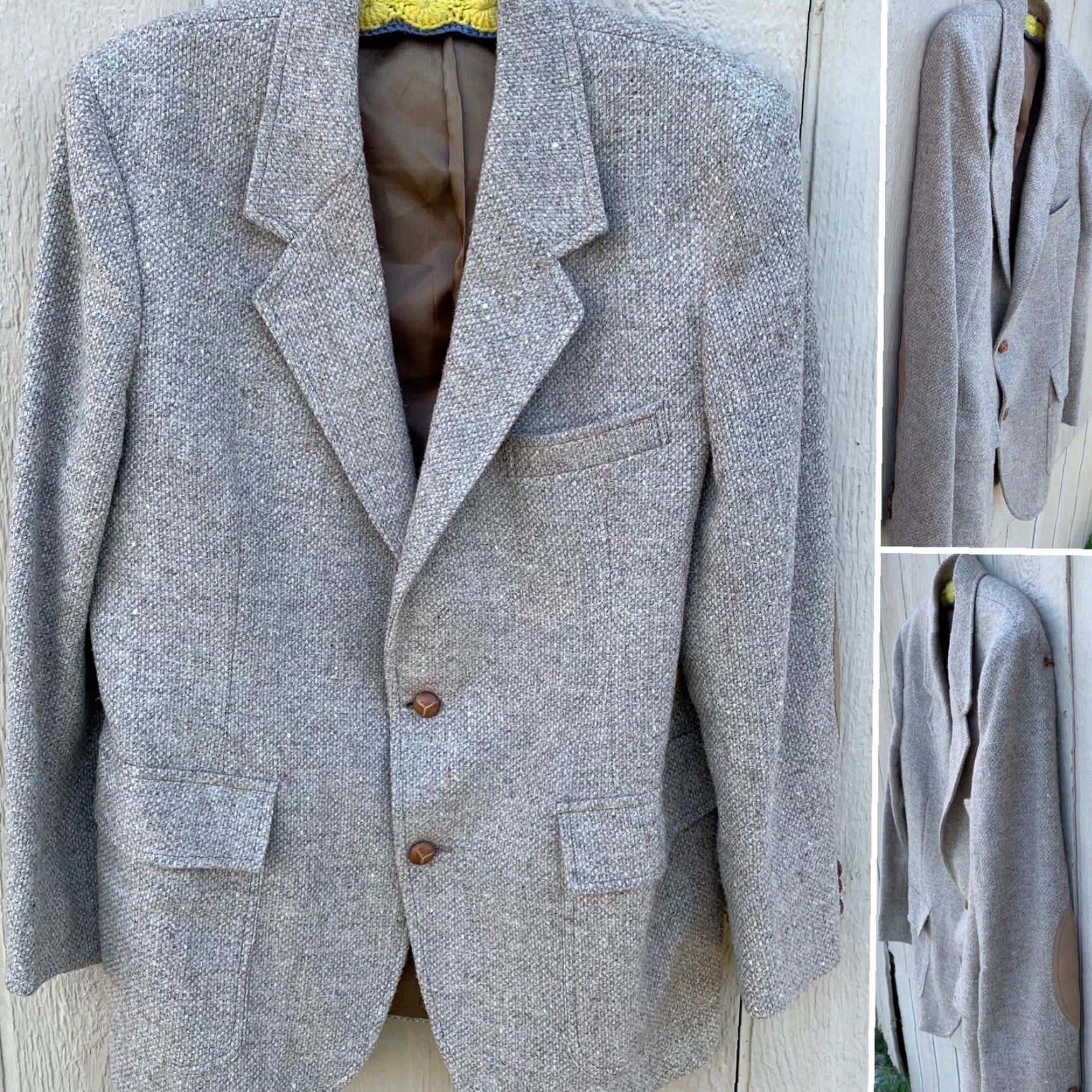 Pendleton VINTAGE Pendleton 100% virgin wool blazer Mens 42 Tweed Beige Jacket Notes: See Pics Size 42R - 2 Thumbnail