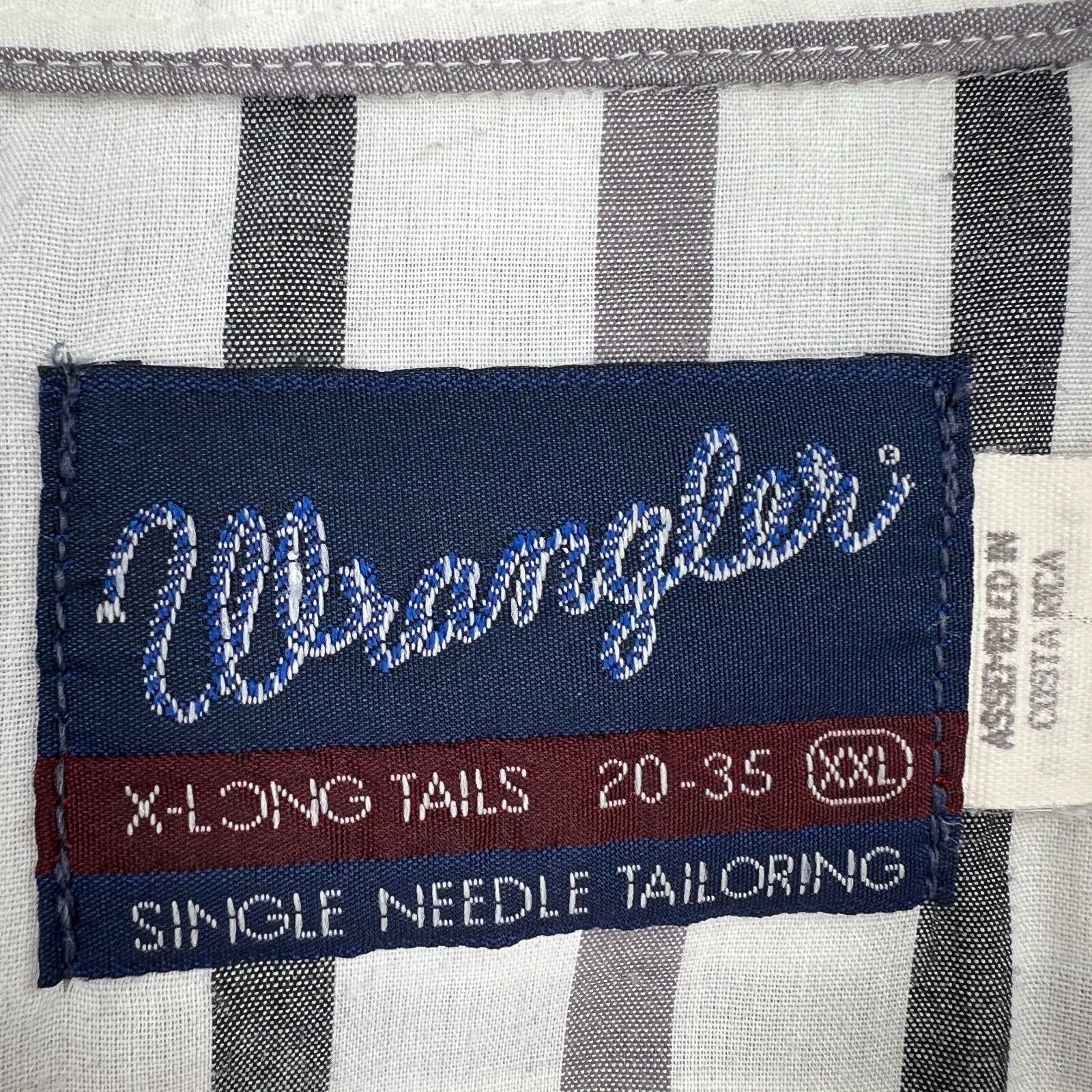 Wrangler VTG Wrangler X-long Tails Western Pearl Snap Shirt Mens XXL Size US XXL / EU 58 / 5 - 9 Thumbnail