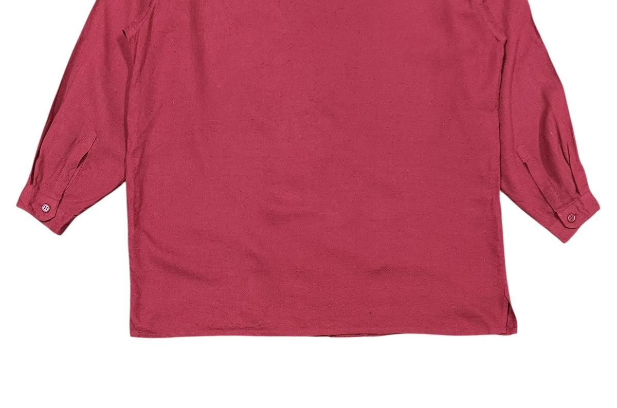 Yohji Yamamoto Vtg🔥80’s Workshop Yohji Yamamoto Cotton Linen Red Button Ups Size US XL / EU 56 / 4 - 12 Thumbnail