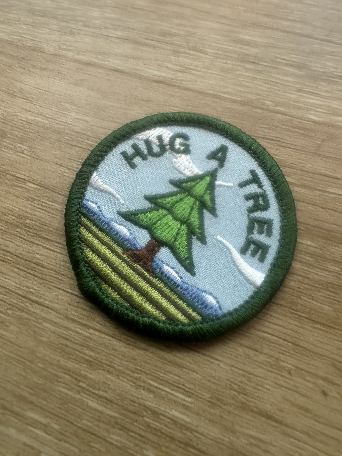 Other Y2K “Hug A Tree” Vintage Sew On Patch USA Size ONE SIZE - 1 Thumbnail
