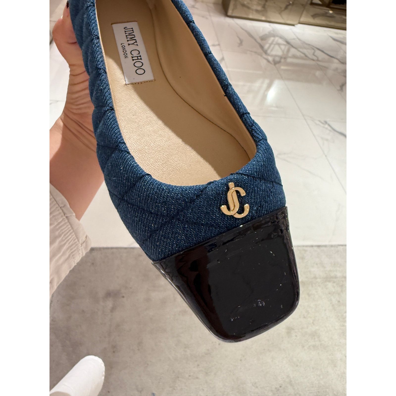 Jimmy Choo Jimmy choo denim Jc logo flats Size US 6 / IT 36 - 2 Thumbnail