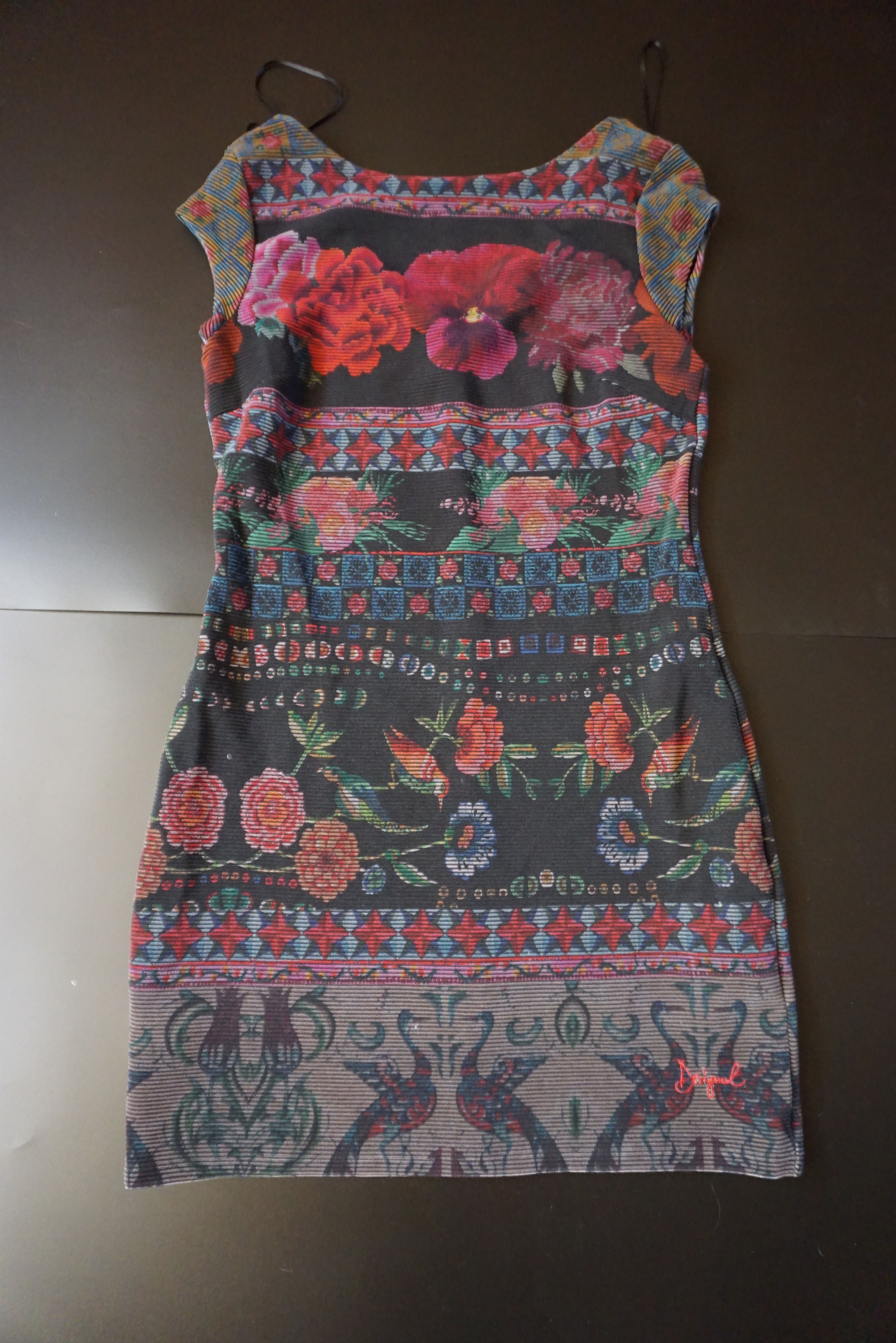 Designer Desigual pencil dress XL 10 12 floral slim fit boho Size XL / US 12-14 / IT 48-50 - 17 Thumbnail