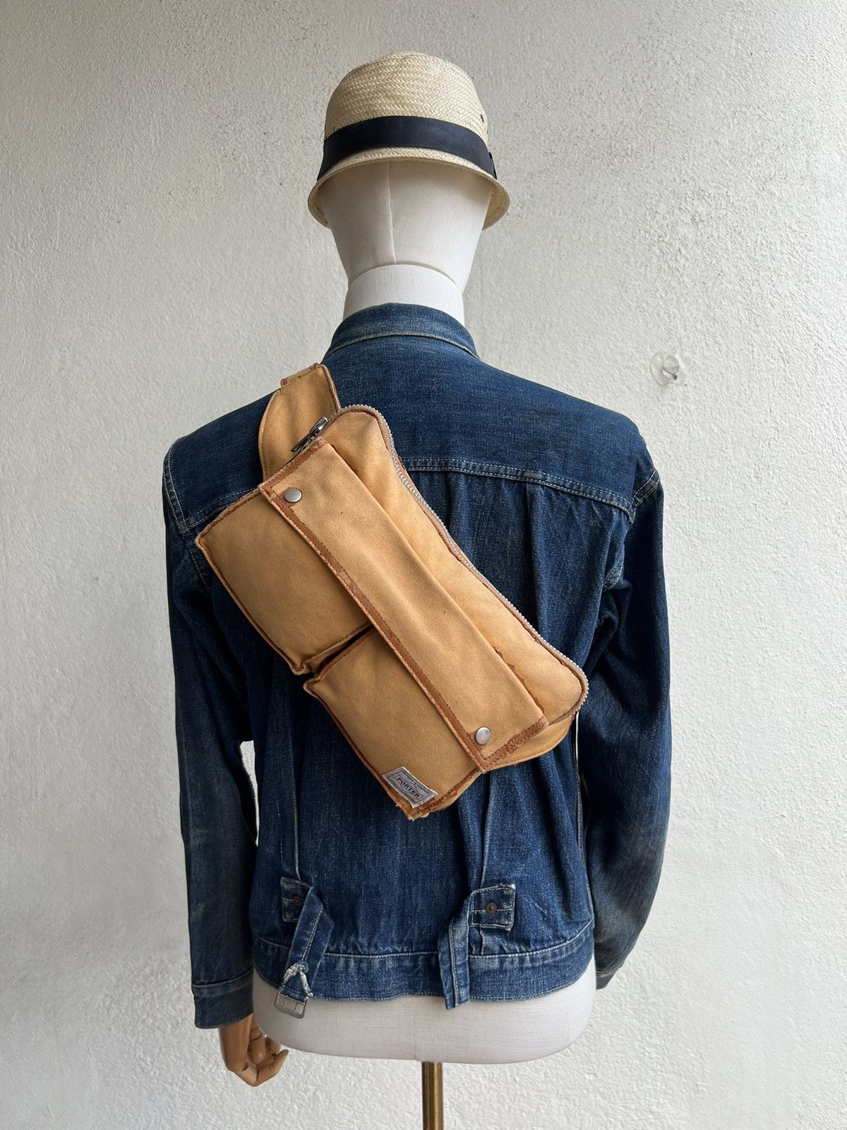 Porter Vintage Porter Yoshida Distress Coated PU Waist Bag Size ONE SIZE - 1 Thumbnail
