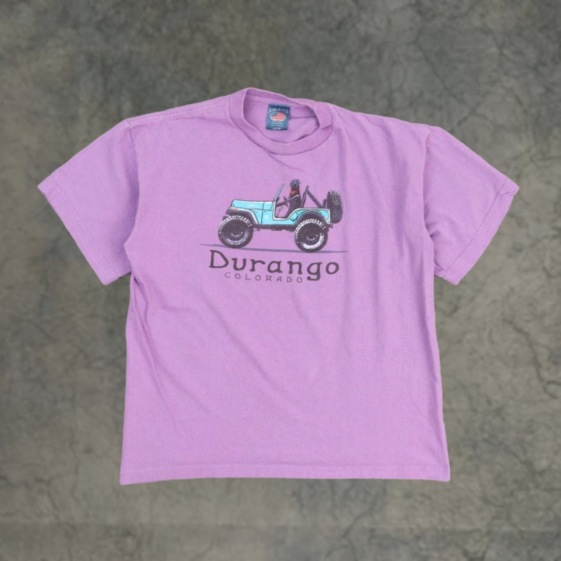 Durango VINTAGE 90s Purple Solid Short Sleeve T-Shirt S Mens Size US S / EU 44-46 / 1 - 1 Thumbnail