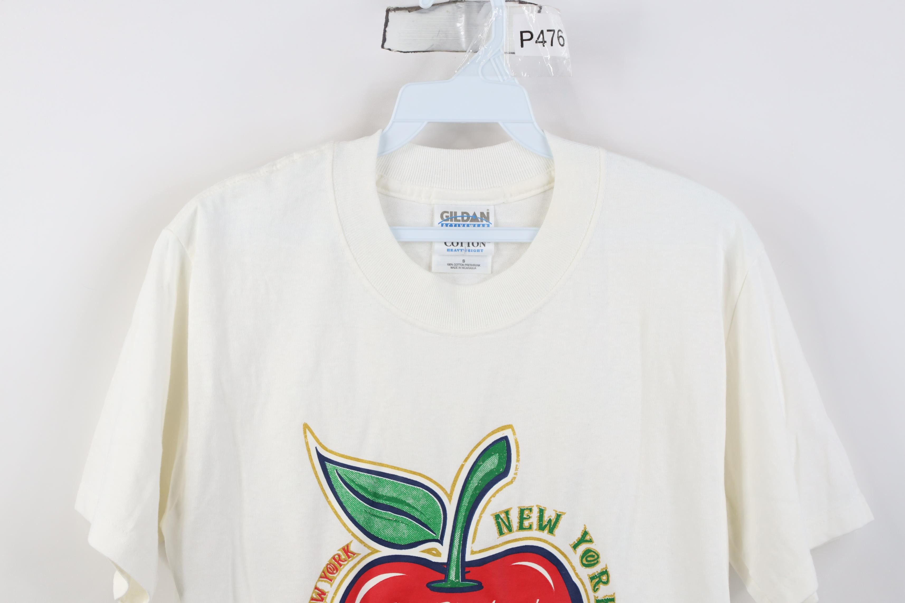 Vintage Vintage 90s Streetwear New York The Big Apple T-Shirt White Size US S / EU 44-46 / 1 - 2 Thumbnail
