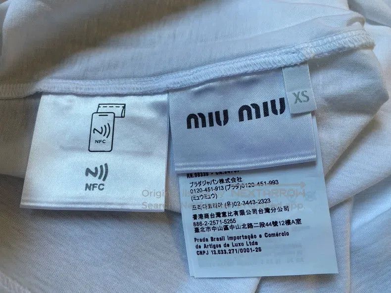 Miu Miu Miu Miu Size XS Solid color round neck short sleeve Size XS / US 0-2 / IT 36-38 - 6 Thumbnail