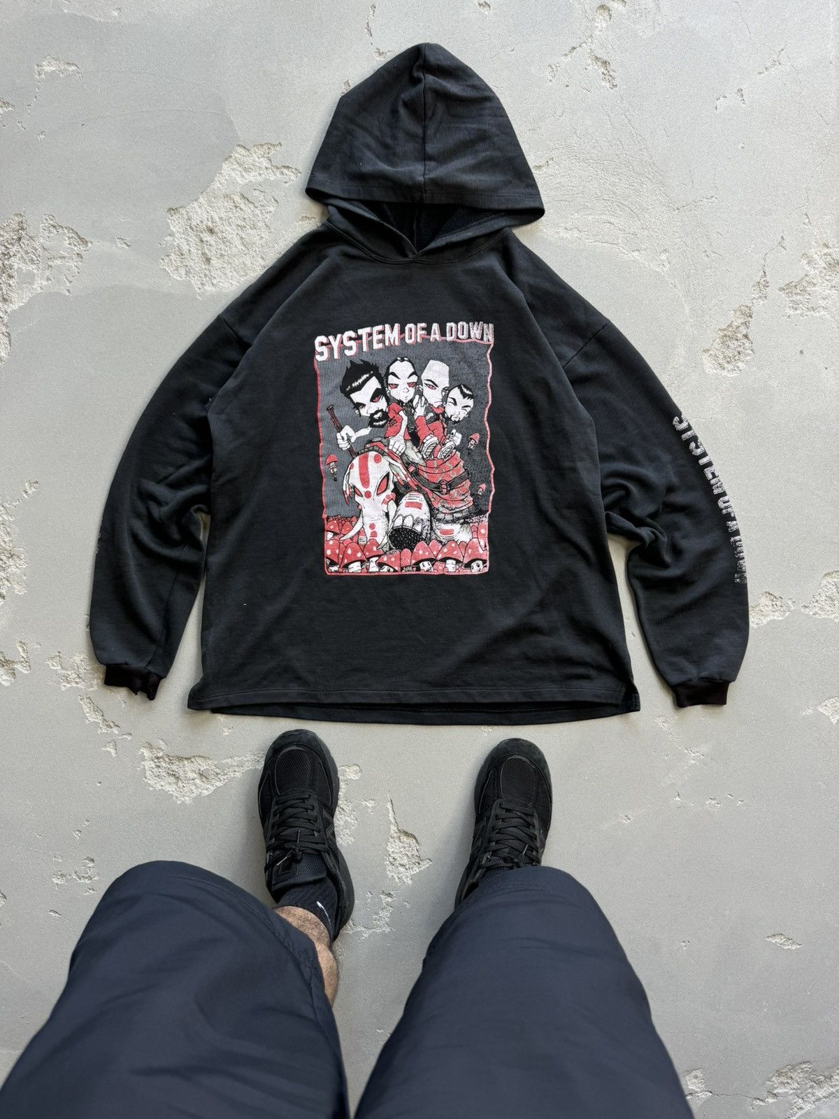 Band Tees × Vintage Vintage System Of A Down Mushrooms 90's Euro Hoodie Size US L / EU 52-54 / 3 - 1 Thumbnail