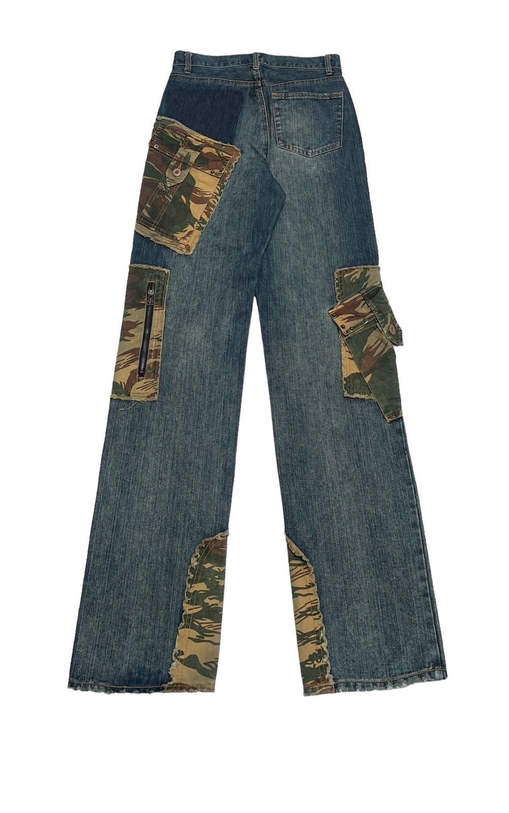 Le Grande Bleu (L.G.B.) Very Rare Vintage Brand Bruce Pee Tactical Baggy Jeans 1990s Size US 31 - 2 Thumbnail