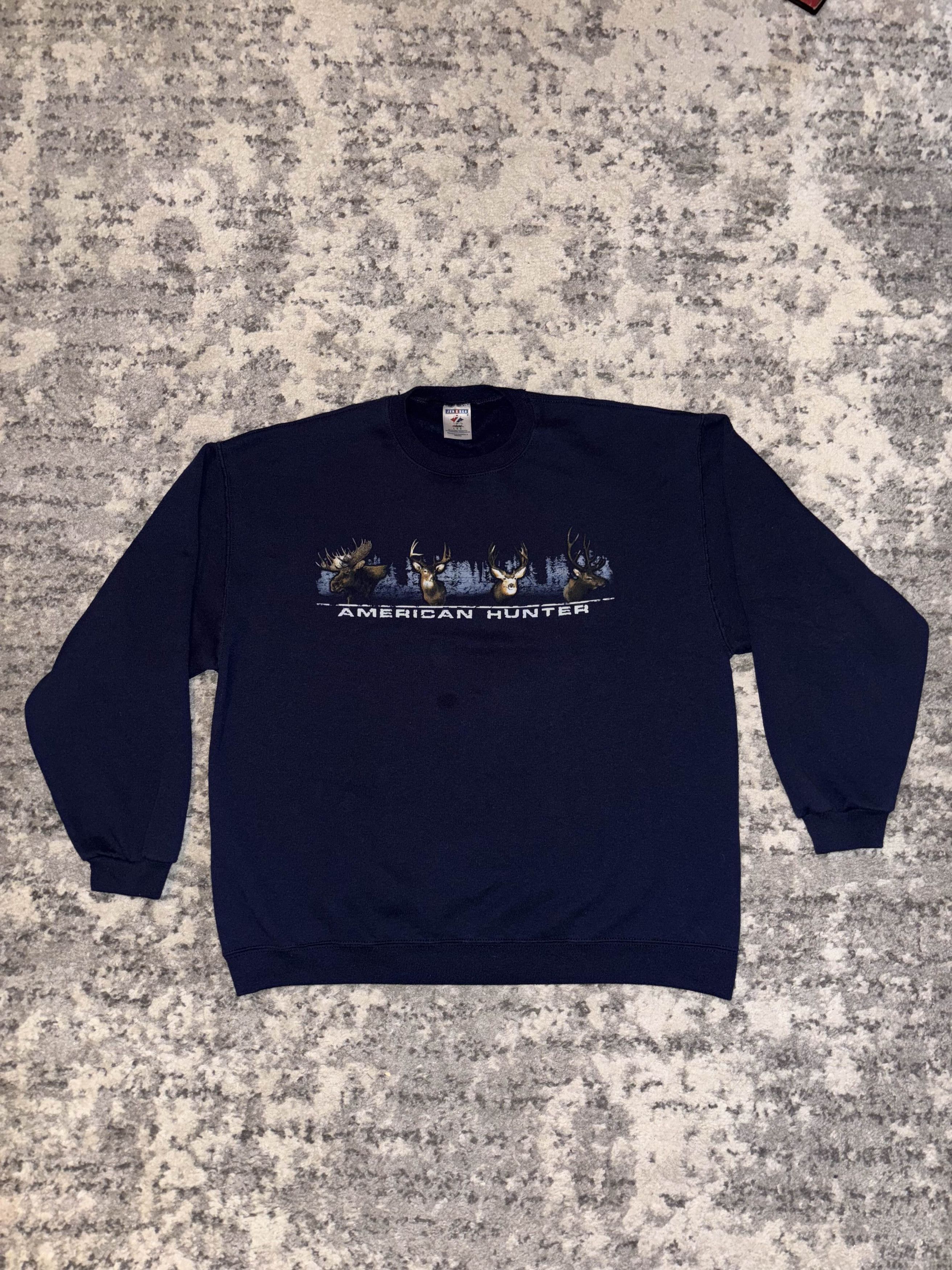 Hunter 00s American Hunter Deer Sweatshirt Size US L / EU 52-54 / 3 - 2 Thumbnail