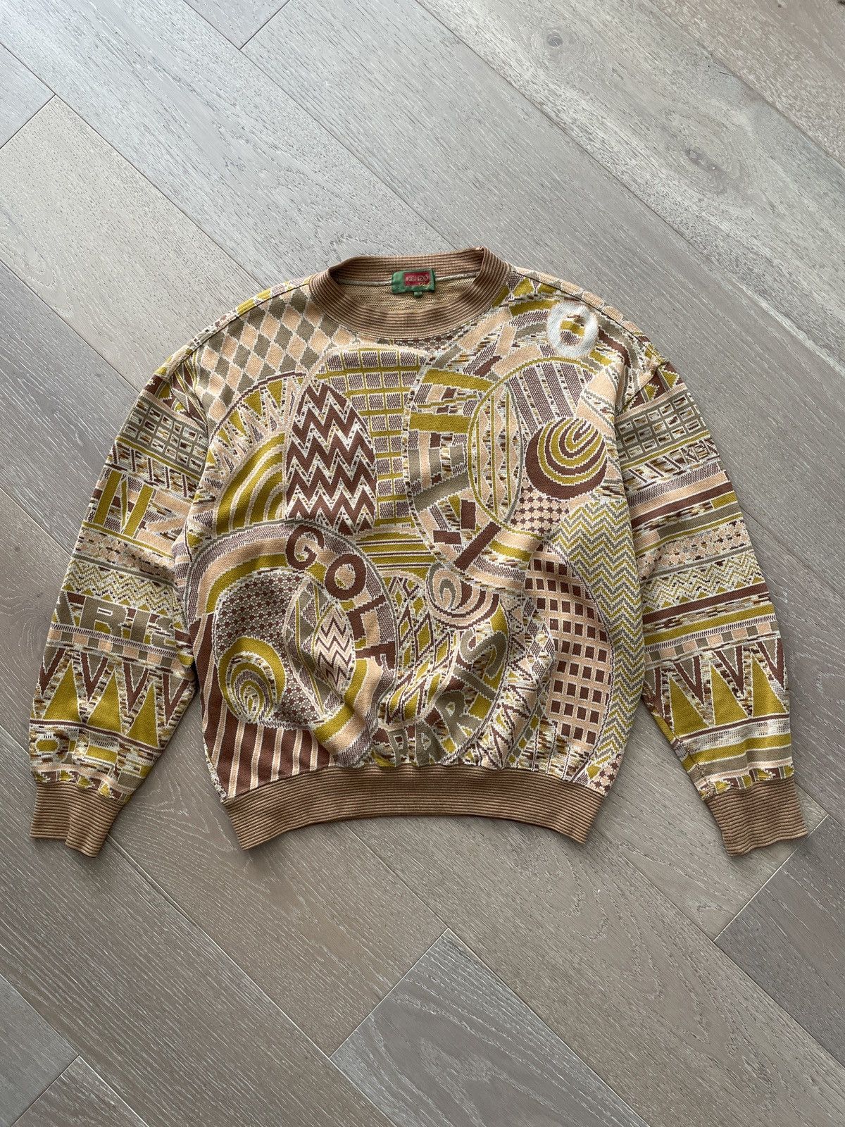 Kenzo Vintage Kenzo Golf Knit Patterned Sweater Size US L / EU 52-54 / 3 - 1 Thumbnail