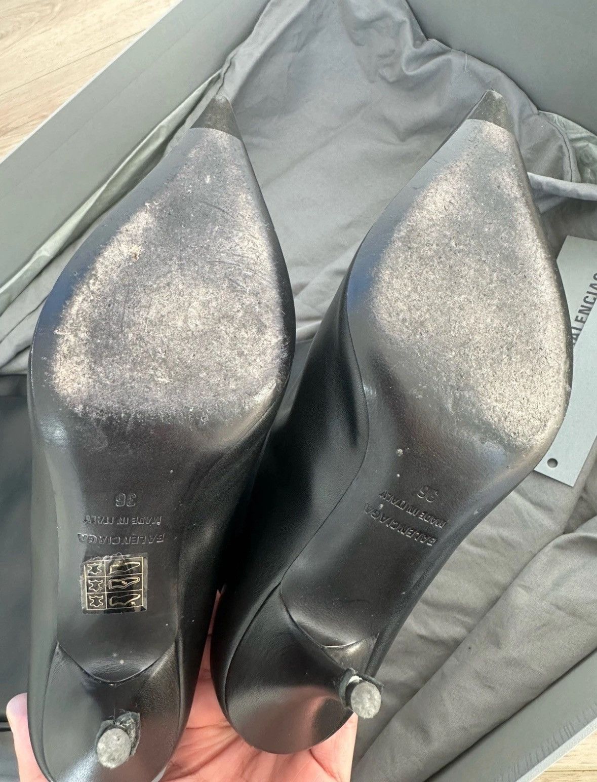 Balenciaga Balenciaga Italy Women's Black New Wader 90 Leather Boots Size US 6 / IT 36 - 8 Thumbnail