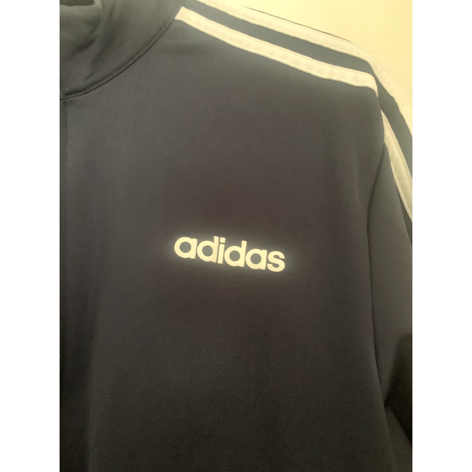 Adidas Adidas Track Jacket Mens Medium Blue White Full Zip Sweatshirt Size US M / EU 48-50 / 2 - 2 Thumbnail