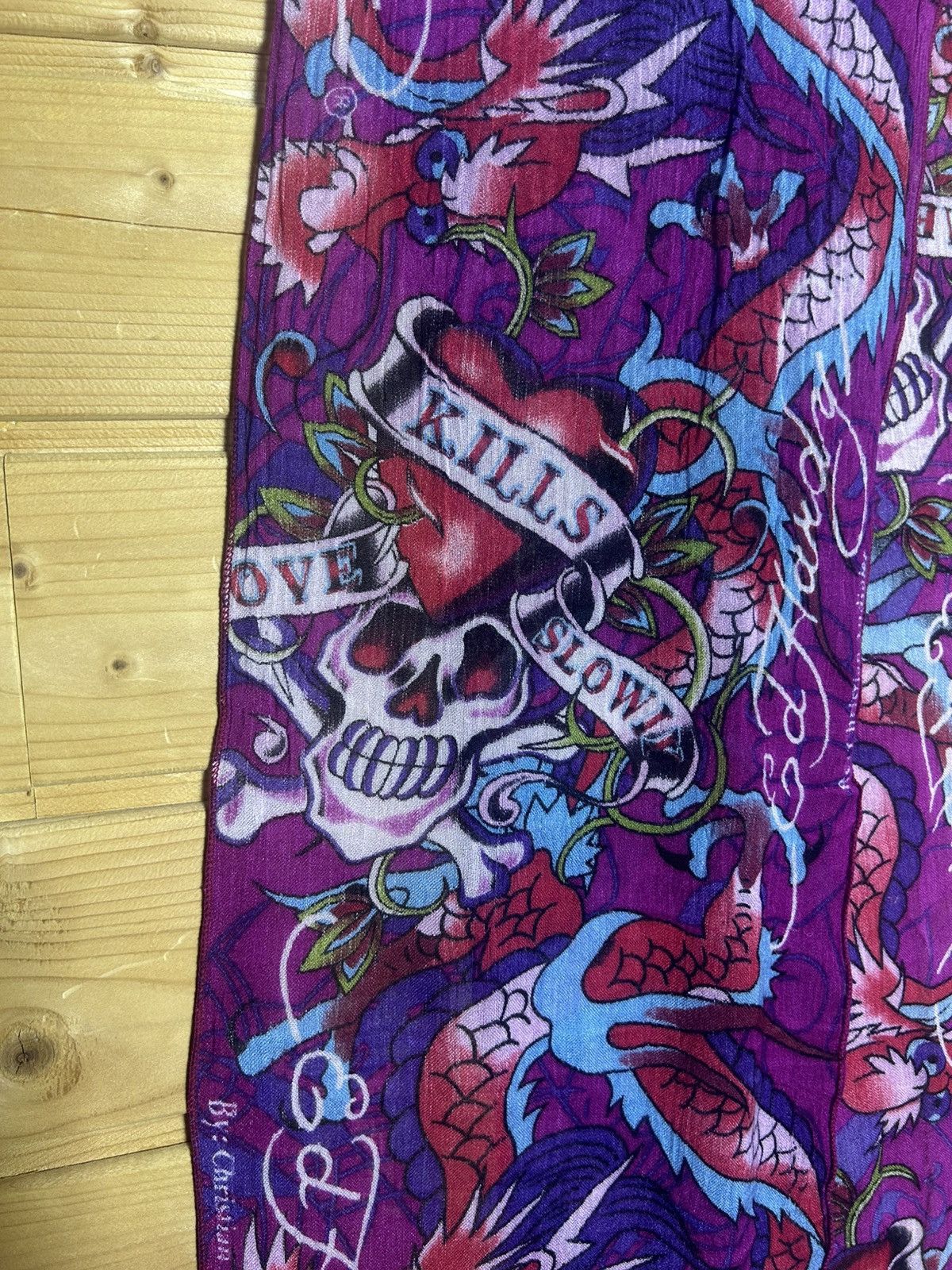 Ed Hardy Ed Hardy graphics scarf Size ONE SIZE - 4 Thumbnail