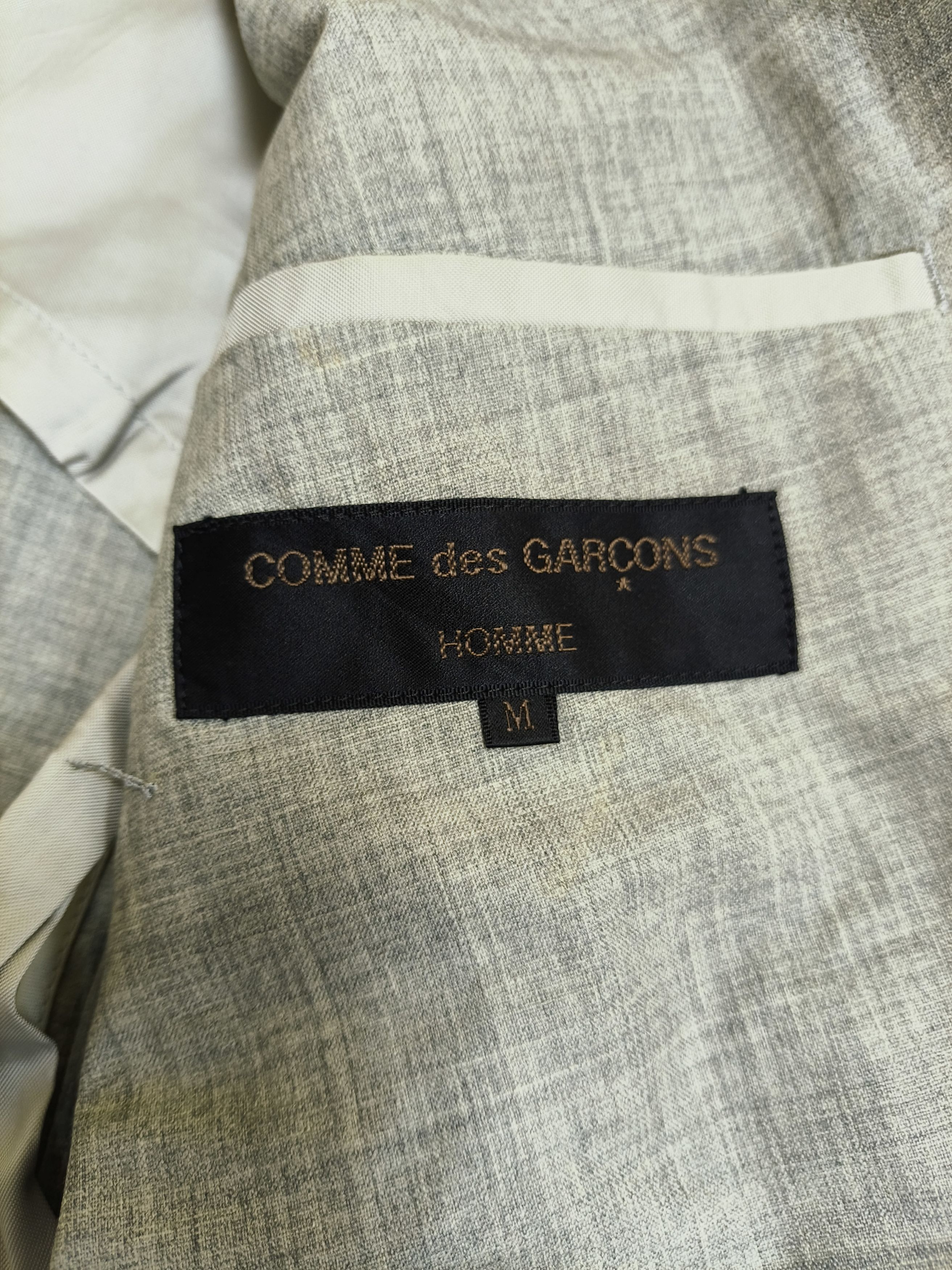 Comme des Garcons Homme Vtg 🔥 CDG Homme AD1988 Pure Wool Jacket Size 44L - 11 Thumbnail
