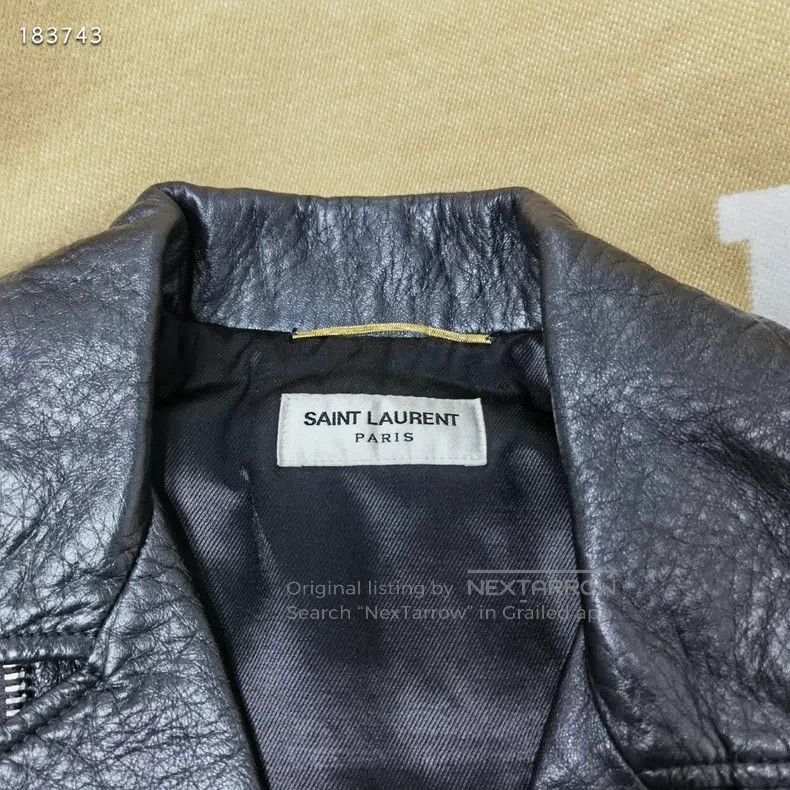 Saint Laurent Paris Saint Laurent Paris Blood Tooth Leather Jacket Blazer Size XS / US 0-2 / IT 36-38 - 4 Thumbnail