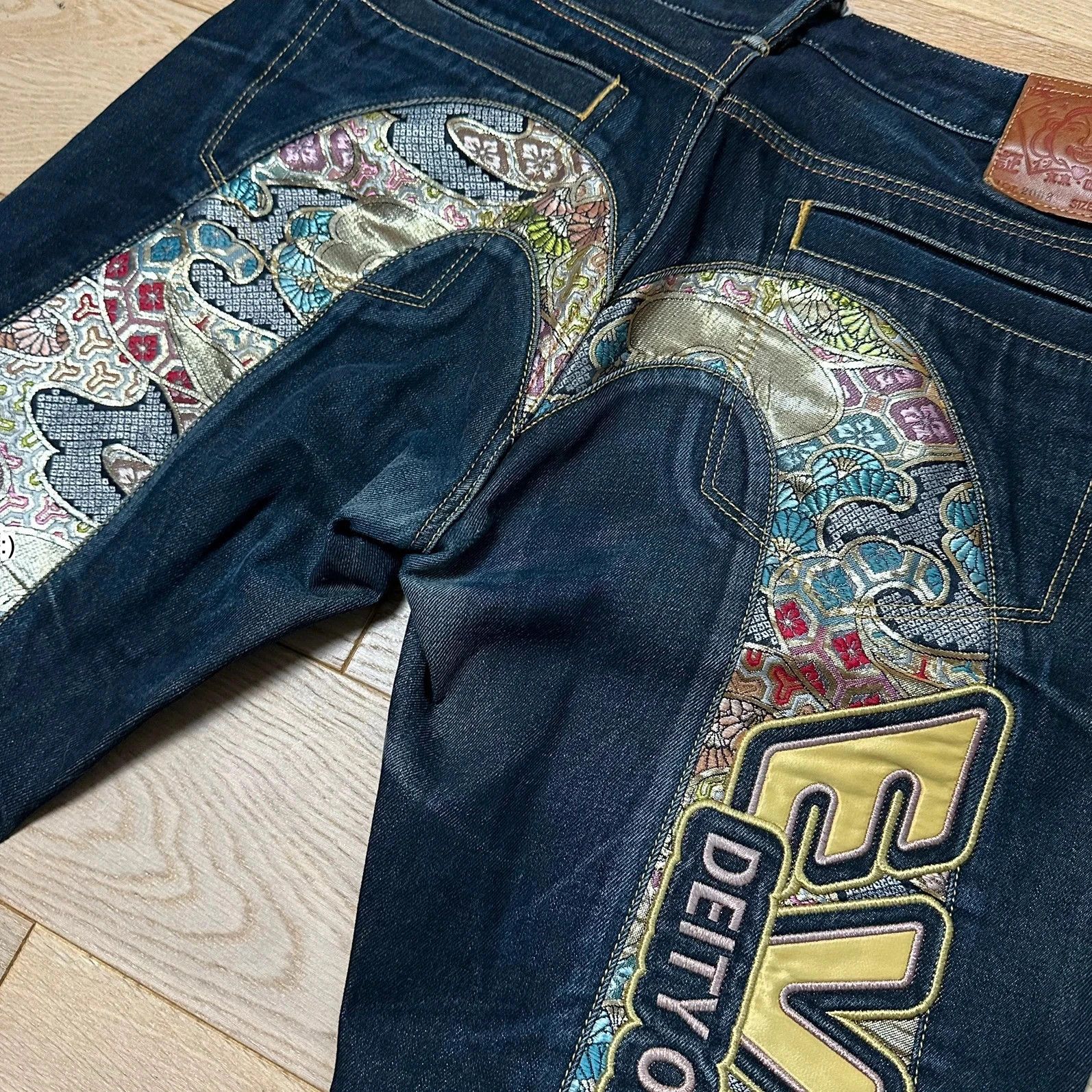 Evisu Jeans Baggy Evisu Daicock Embroidery Lot 2008 Multicolor Size US 34 / EU 50 - 4 Thumbnail