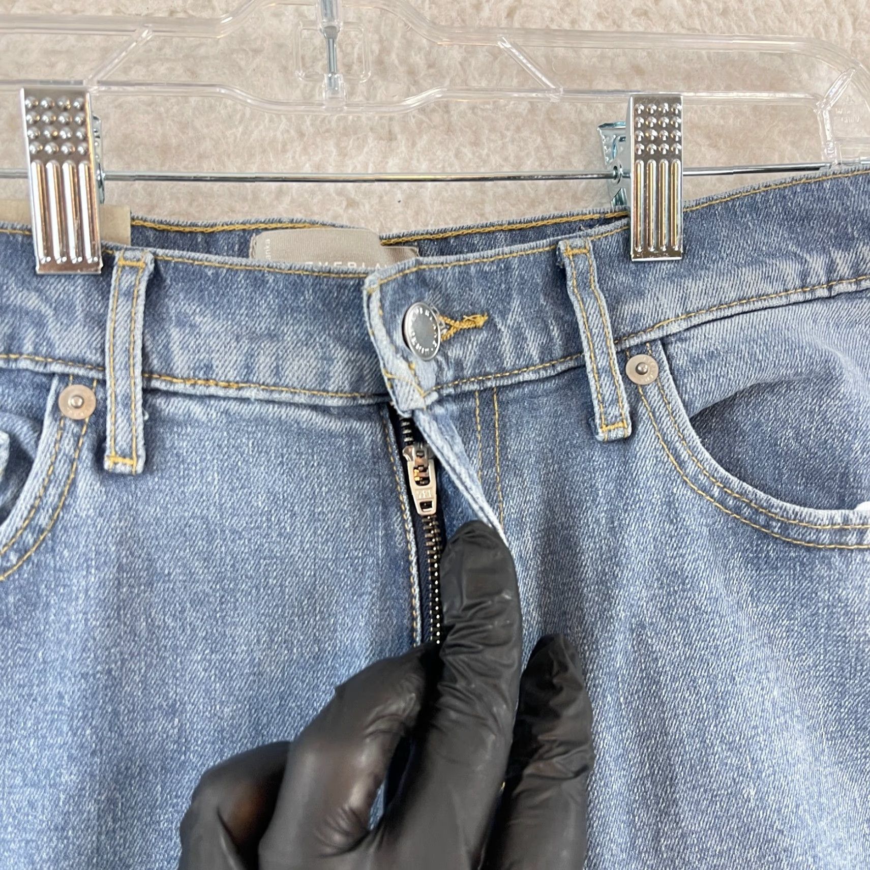 Everlane Everlane The Original Cheeky Jean Womens Crop Jeans 28 Blue Regular Size 28 Cotton Denim 90s School Modern Fit Womens Size 28" / US 6 / IT 42 - 5 Thumbnail