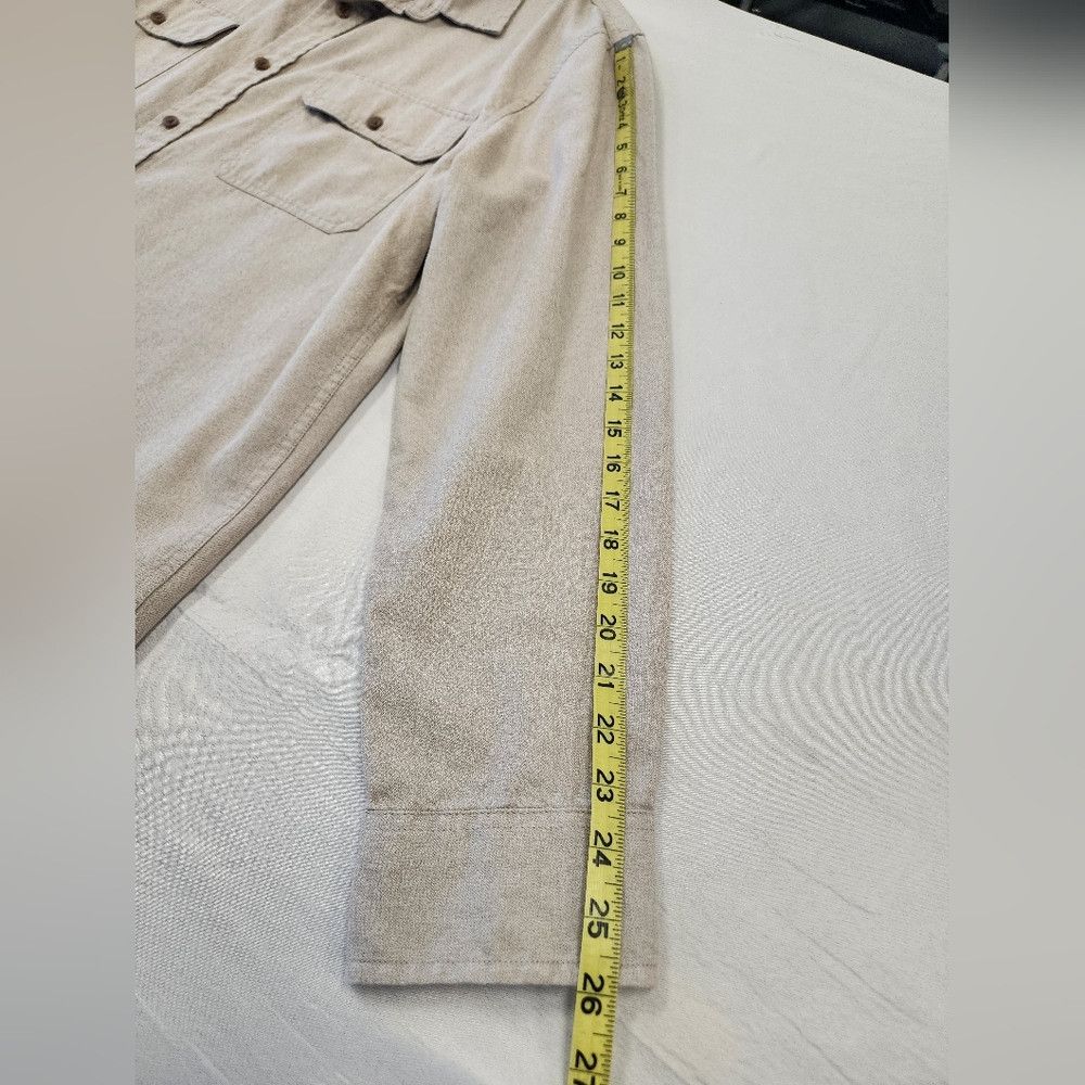 Other Mutual Weave Beige Button-Up Shirt Long Sleeve, sz XL Size US XL / EU 56 / 4 - 7 Thumbnail