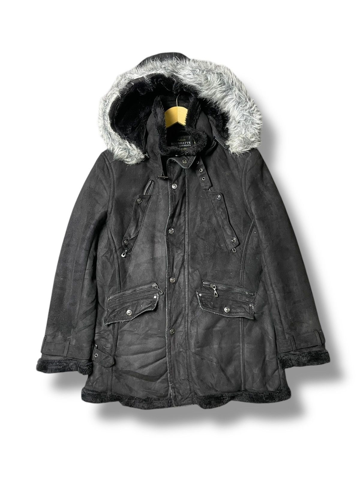 If Six Was Nine × Japanese Brand × Le Grande Bleu (L.G.B.) Roushatte Shell Leather Suede Fur Hooded Jacket(60) Size US M / EU 48-50 / 2 - 1 Thumbnail
