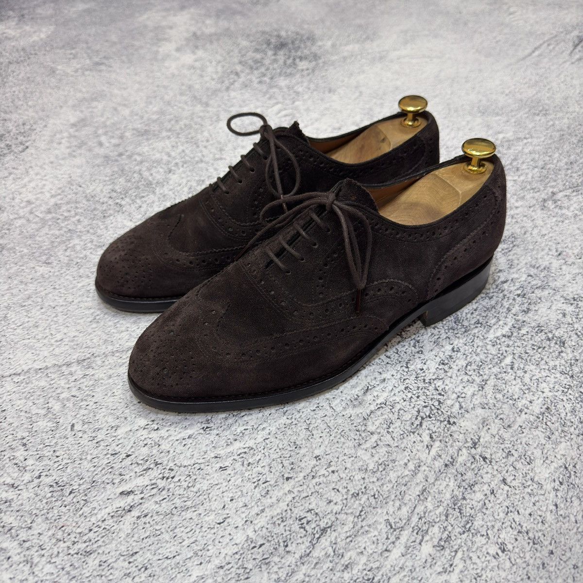 Floris van Bommel Floris Van Bommel Dark Brown Suede Oxfords Brogues US8 UK7H Size US 8 / EU 41 - 1 Thumbnail