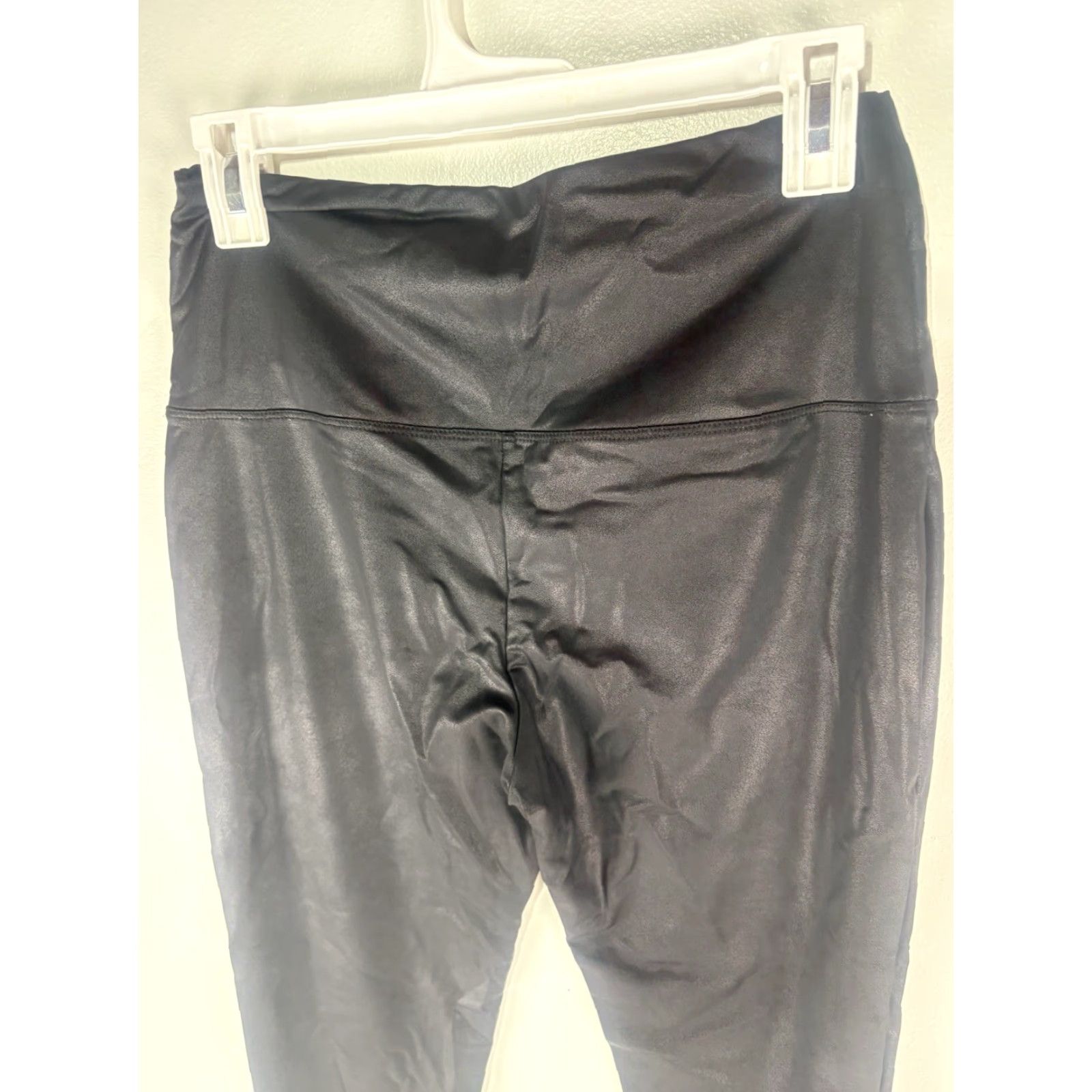 Rachel Zoe Rachel Zoe Women's Shiny Faux Leather Leggings Size M Black Casual Activewear Travel Workwear Size 32" / US 10 / IT 46 - 5 Thumbnail