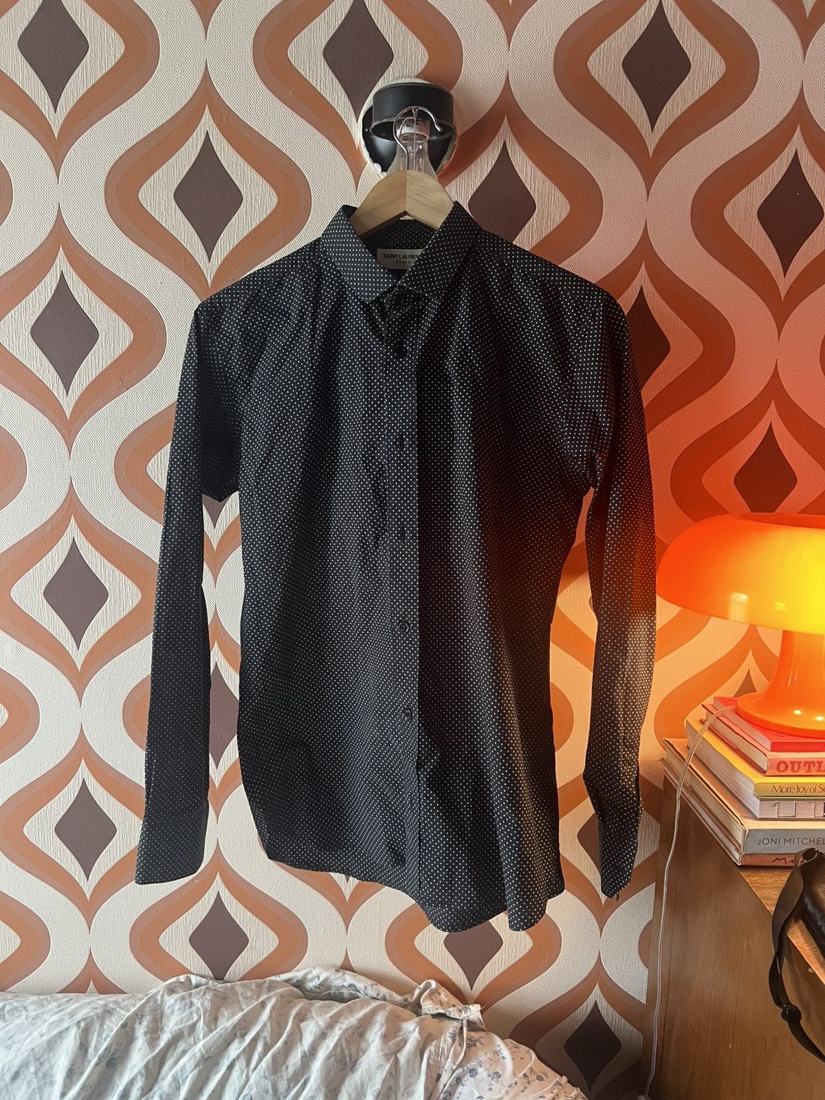 Saint Laurent FW13 Cotton Polka Dot Shirt