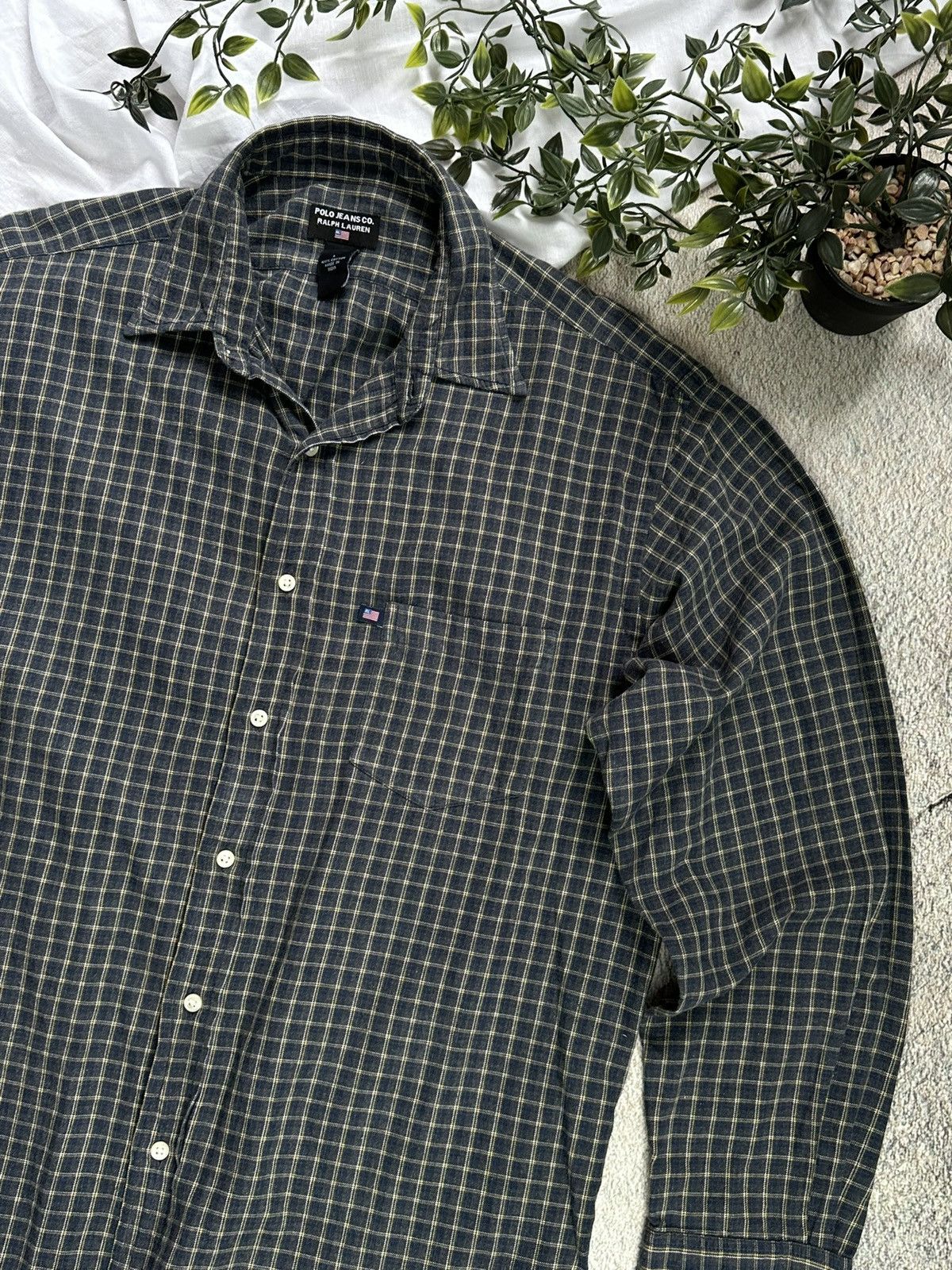 Polo Ralph Lauren × Ralph Lauren × Vintage Vintage flannel shirt polo jeans co. Ralph lauren Size US L / EU 52-54 / 3 - 5 Thumbnail