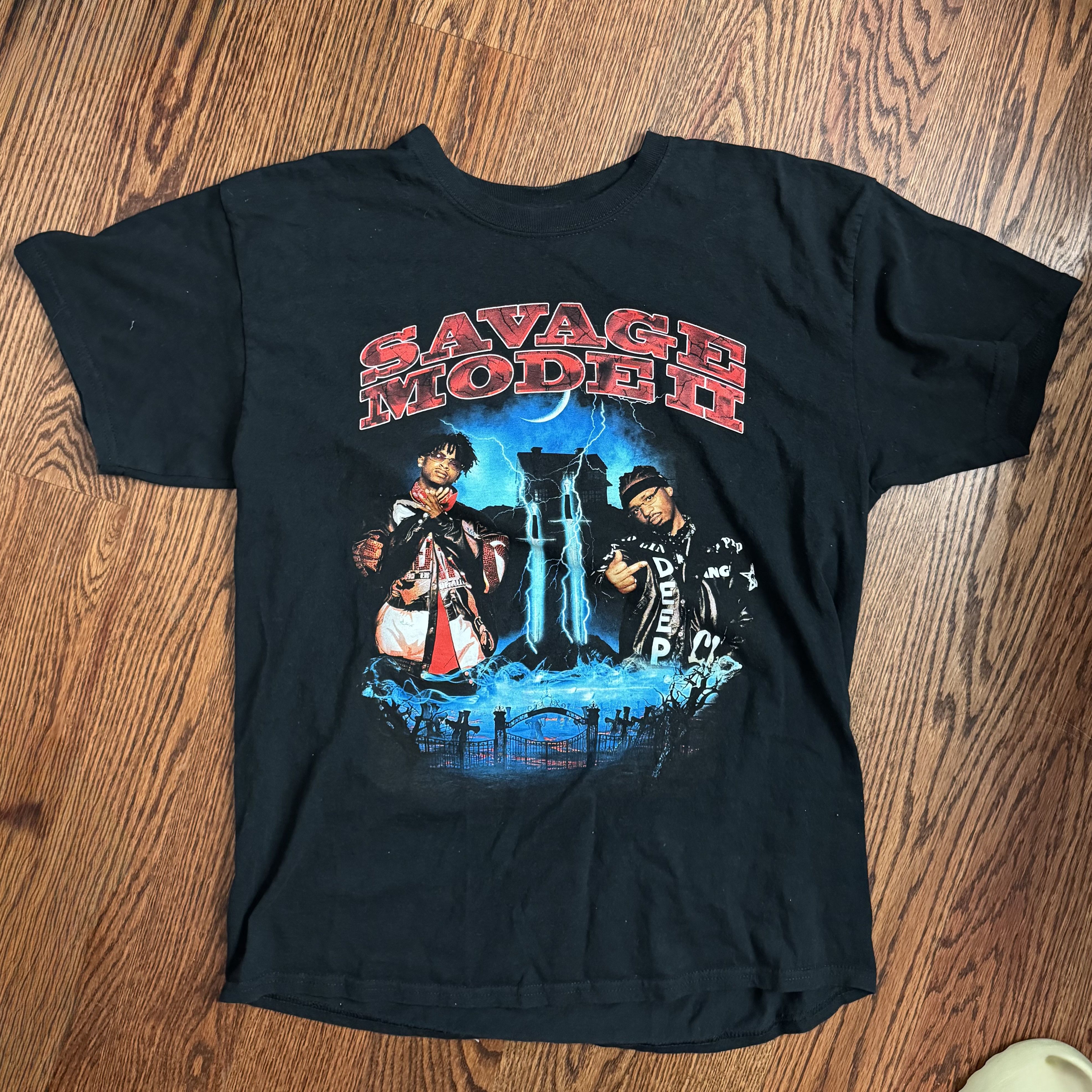 21 Savage × Metro Boomin 21 Savage X Metro Boomin Official Savage Mode 2 Graphic T Size US M / EU 48-50 / 2 - 1 Preview