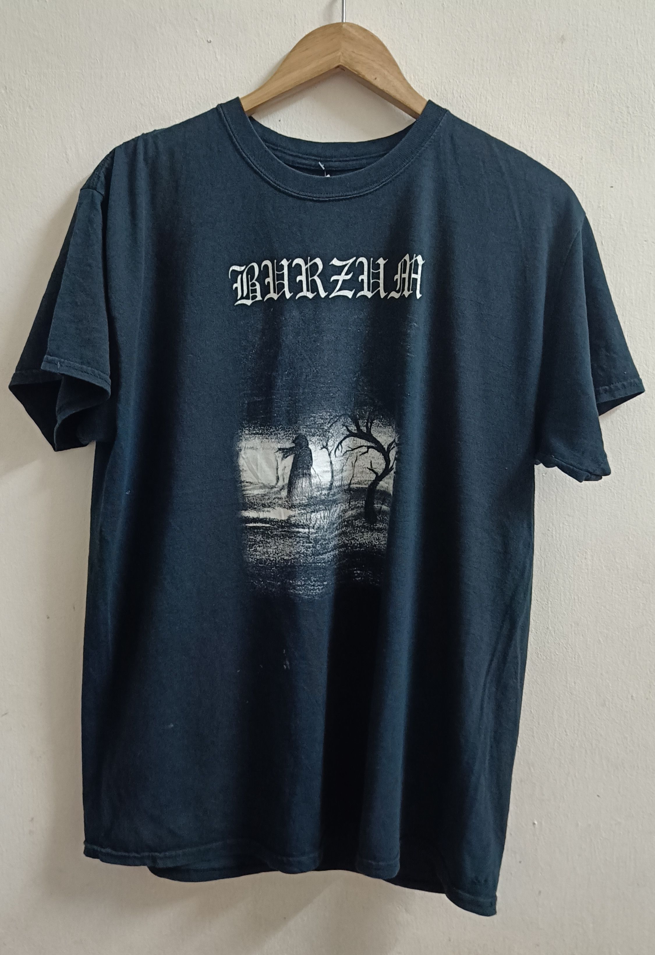 image of Band Tees x Tour Tee Vintage Band Burzum Metal Tee in Black, Men's (Size Large)