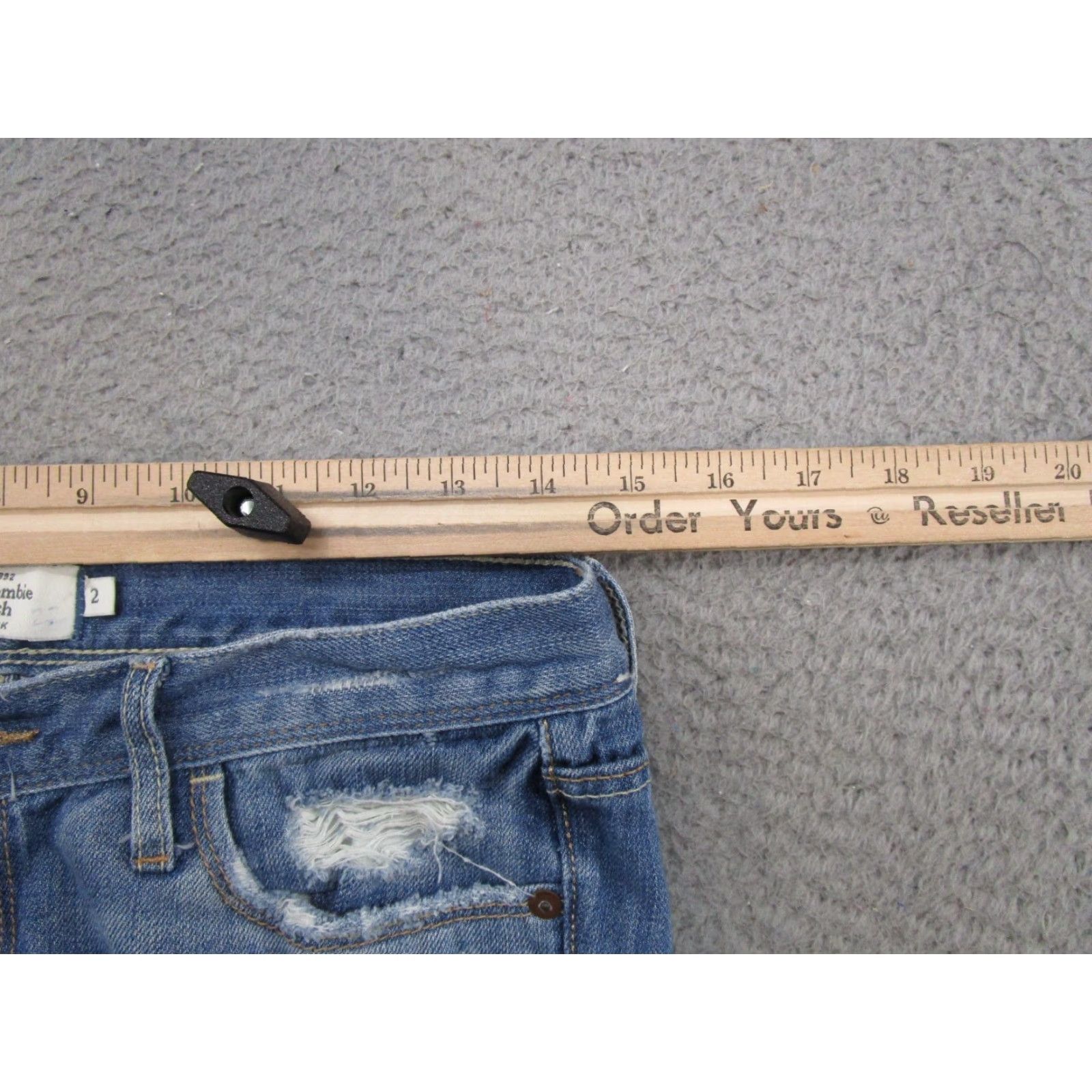 Abercrombie & Fitch VTG Abercrombie & Fitch Distressed Straight Leg Jeans Women's Size 2 Blue Denim 5-Pocket Design 90s Style Jeans Womens Size 2 Size 26" / US 2 / IT 38 - 5 Thumbnail