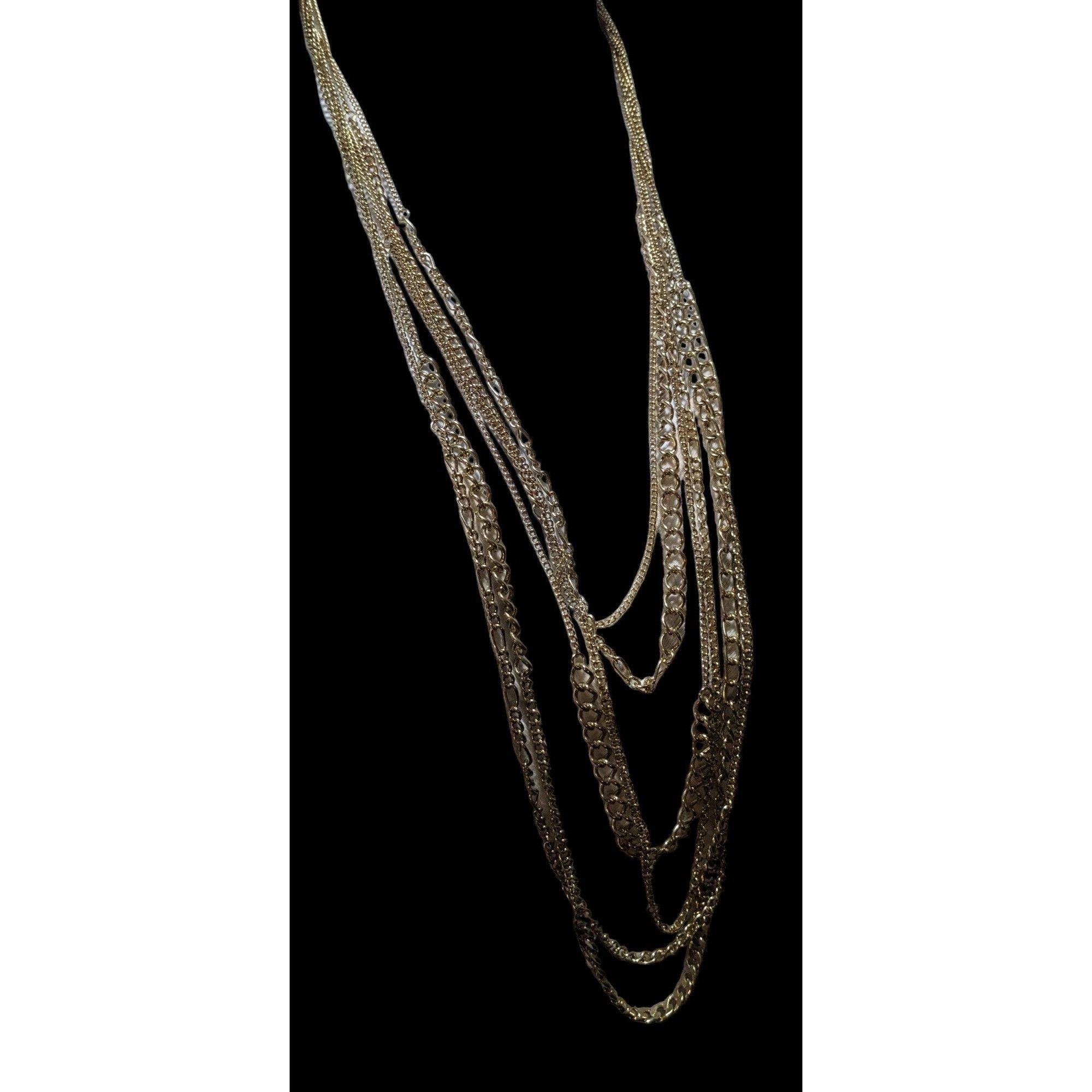 Other Y2K Glam Multilayer Gold Chain Necklace Size ONE SIZE - 3 Thumbnail