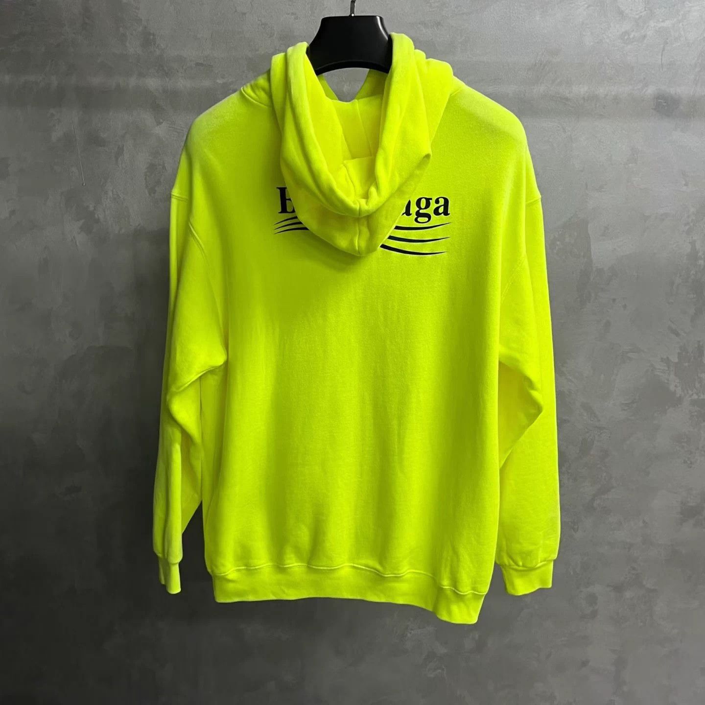 Balenciaga Balenciaga Fluo Yellow Wave Logo Letter Print Sweatshirt XS Size US XS / EU 42 / 0 - 2 Thumbnail