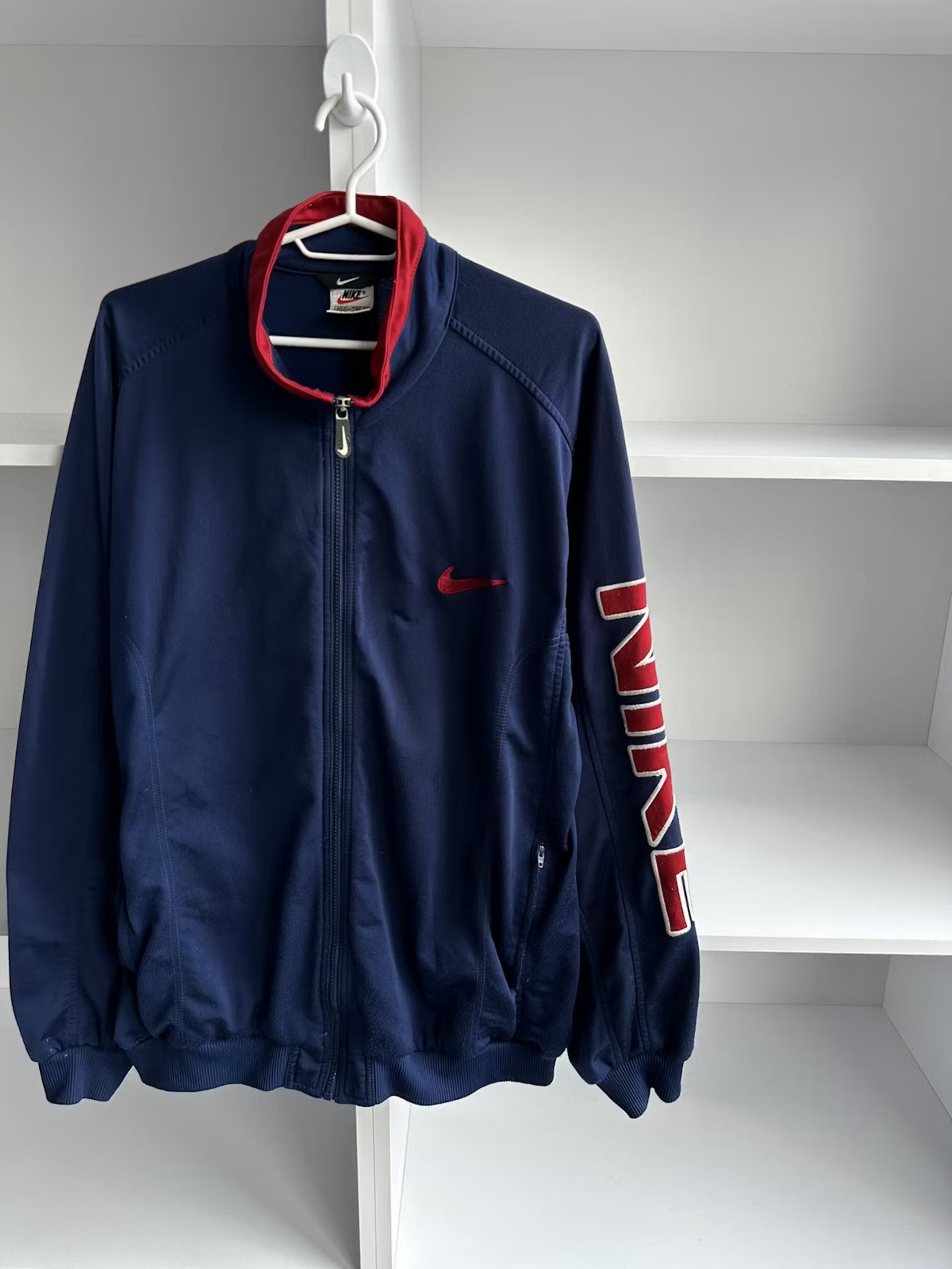 Nike × Vintage Vintage Nike Premier Navy Track Jacket Size US XL / EU 56 / 4 - 2 Thumbnail