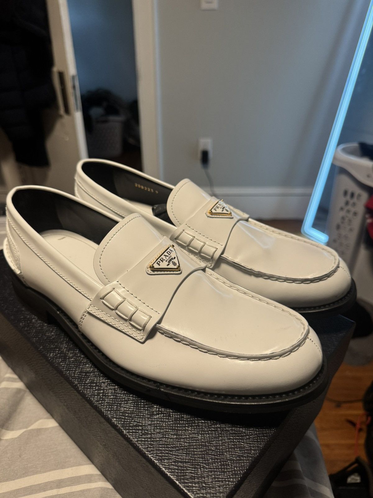 Prada Prada Brushed Leather Loafers Size US 9 / EU 42 - 2 Thumbnail