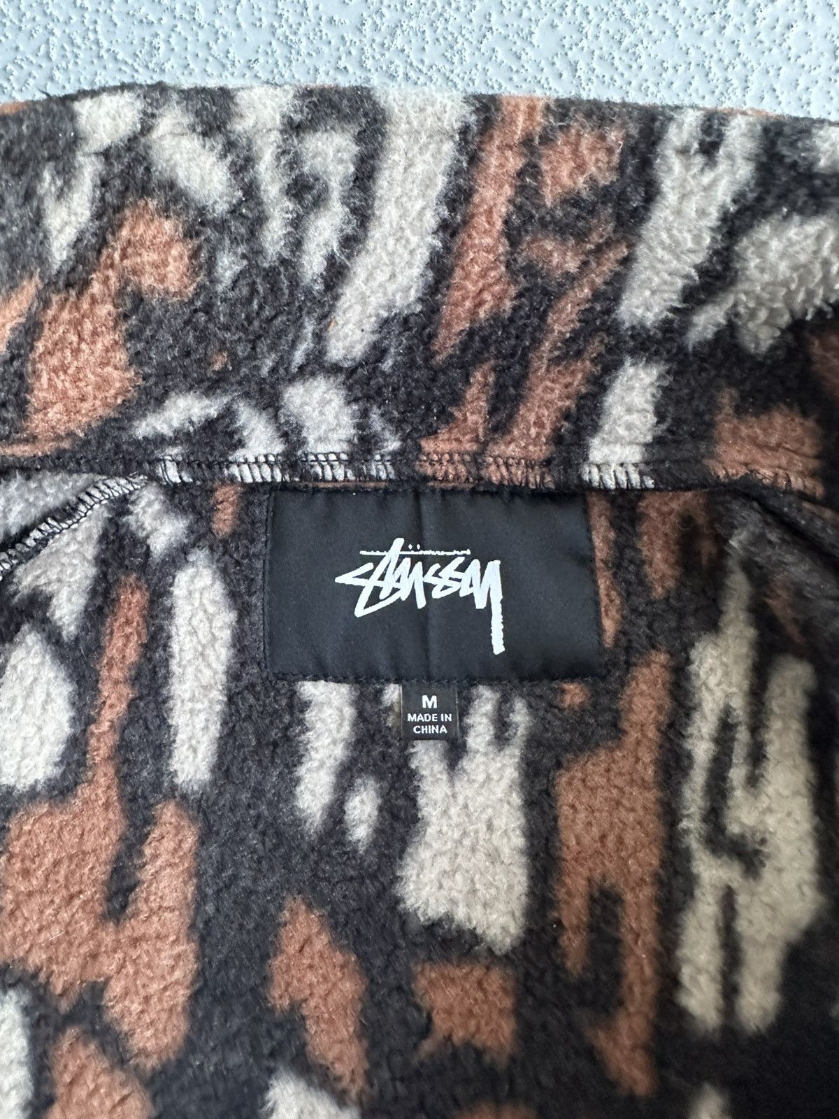 Stussy STUSSY TREE BARK FLEECE ZIP UP JACKET Size US M / EU 48-50 / 2 - 2 Thumbnail