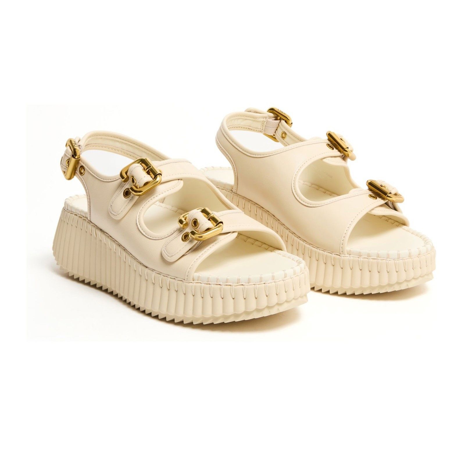 Chloe Chloe Nama Eggshell Sandals New & Authentic (Women's size:9; Size US 9 / IT 39 - 2 Thumbnail