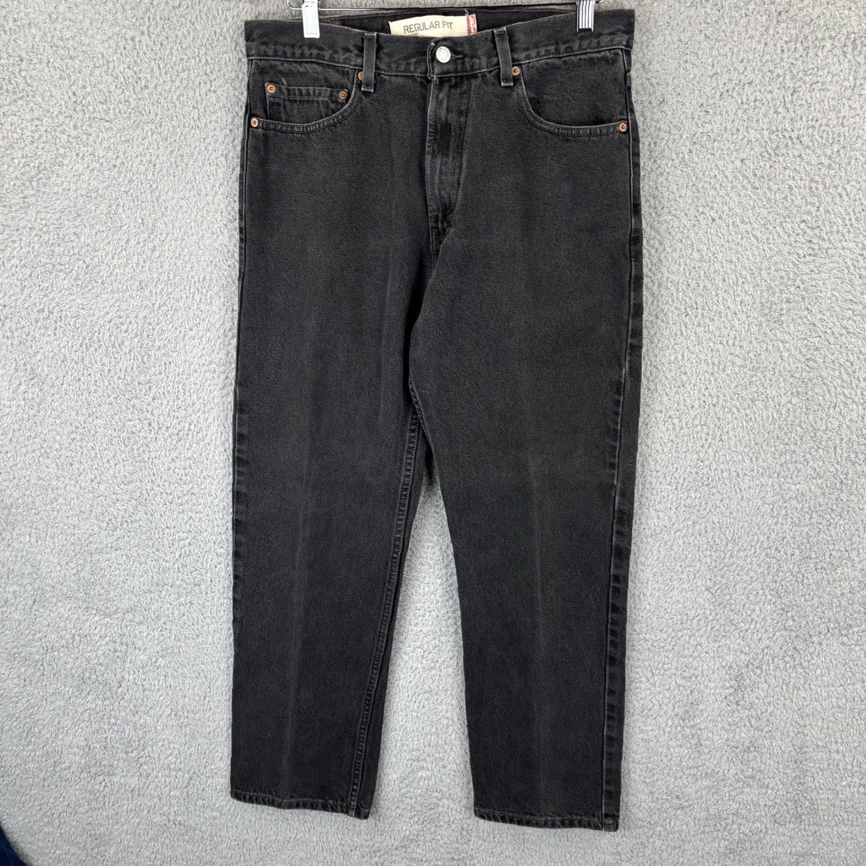 Levi's VINTAGE Levi's 505 Jeans Mens 33 Regular Black 30 in 30 Inseam Straight Fit 5-Pocket Denim Jeans Waist 33 Mens Size US 33 - 2 Thumbnail
