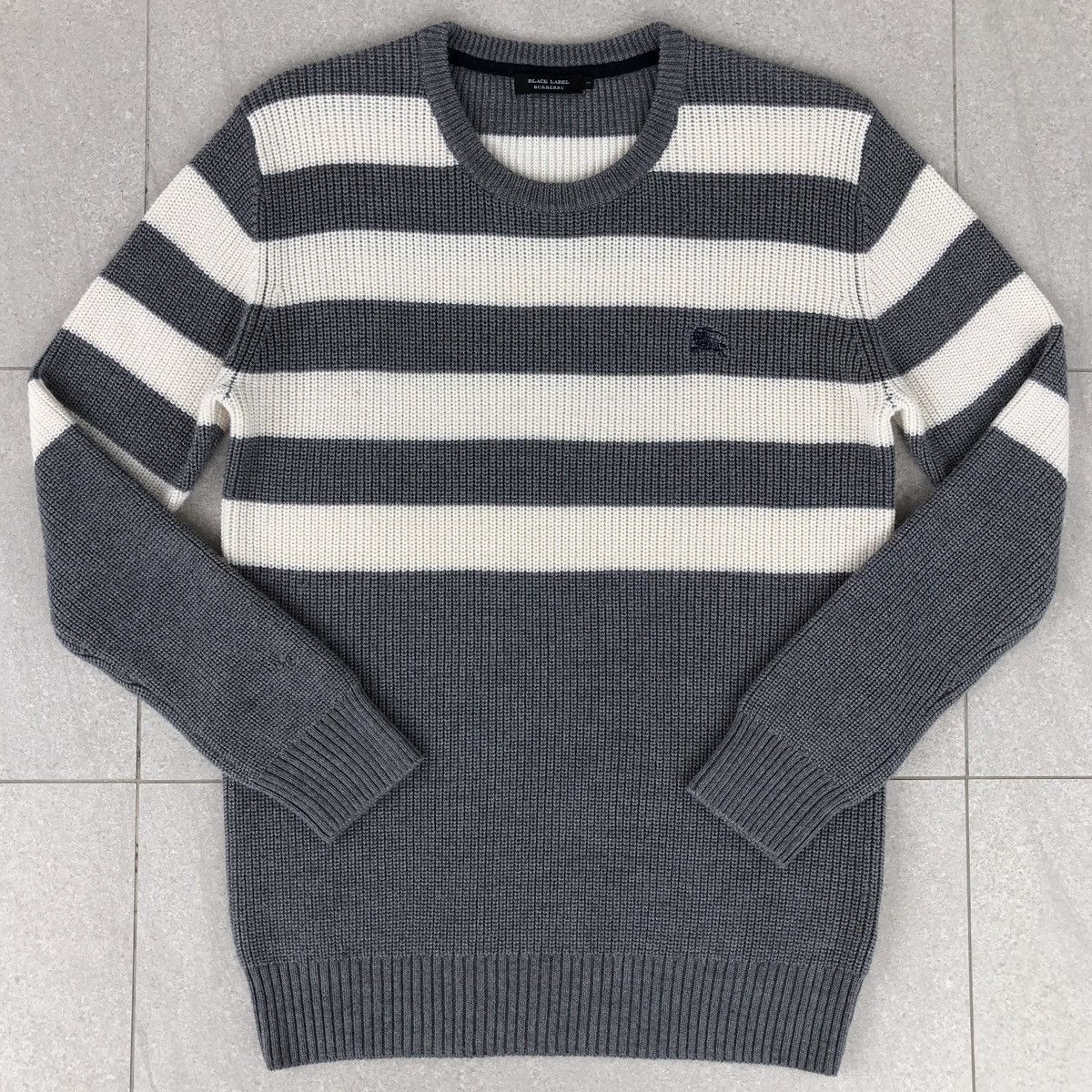Burberry Burberry Black Label Striped Wool/Acrylic Sweatshirt Size US M / EU 48-50 / 2 - 9 Thumbnail