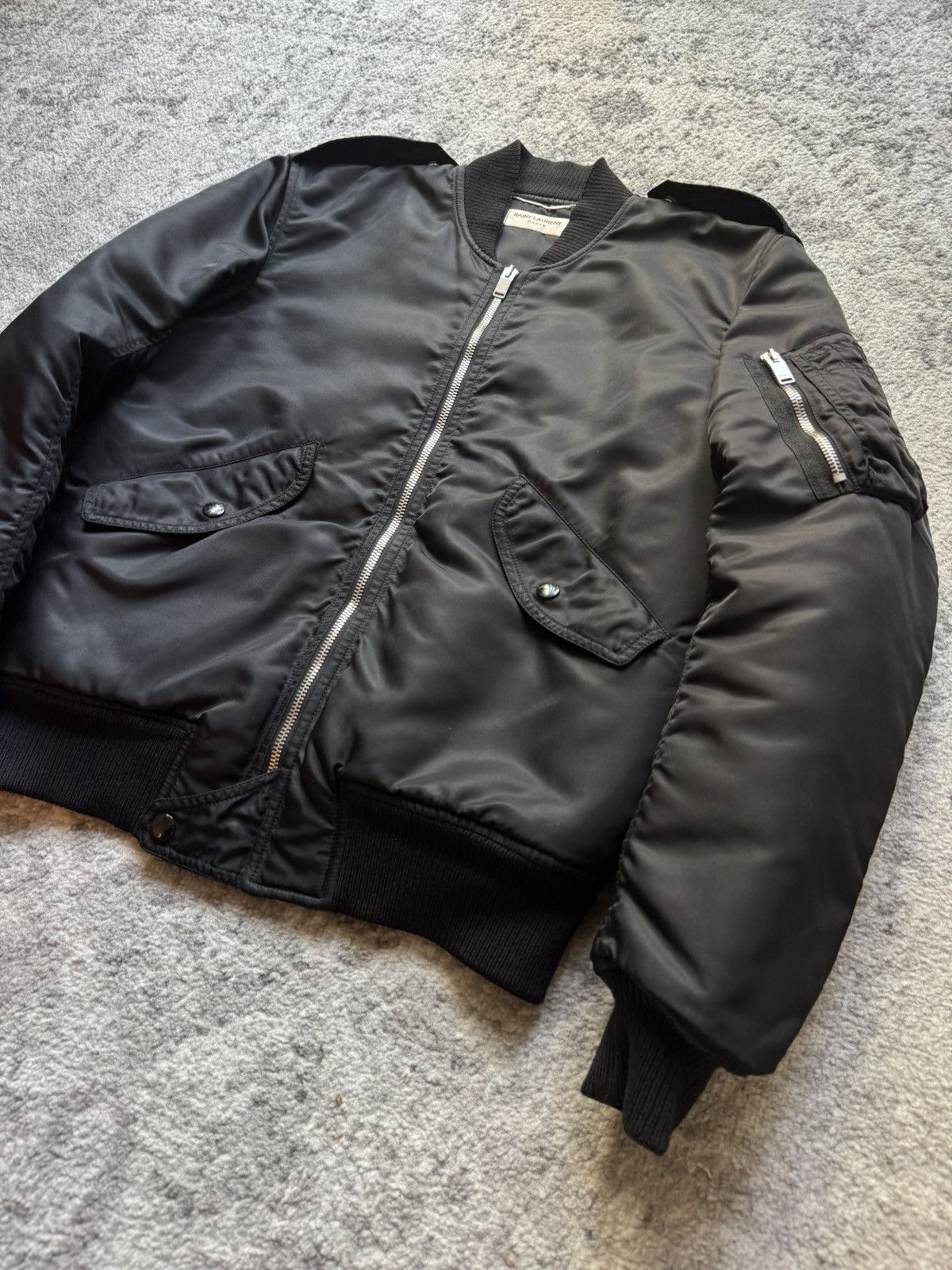 Hedi Slimane Hedi Slimane SLP 2015 MA-1 Pilot basic flight bomber jacket Size US S / EU 44-46 / 1 - 4 Thumbnail