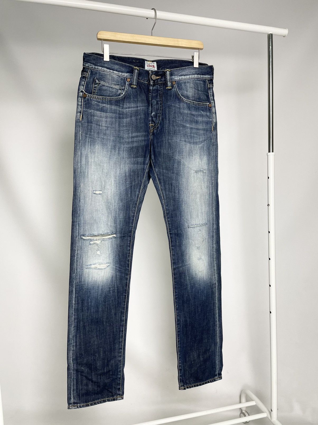 Edwin Edwin Made in Japan ( Size 33 ) Vintage Faded Denim Jeans Size US 33 - 1 Thumbnail