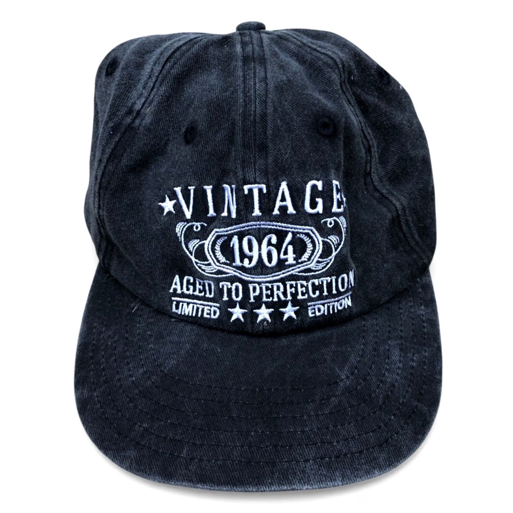 Vintage VINTAGE 1964 Aged to Perfection Baseball Hat Men's Grey Adjustable Cap OKETDYO / Baseball Cap / One Size / Gray / Unisex Adults Size ONE SIZE - 2 Thumbnail