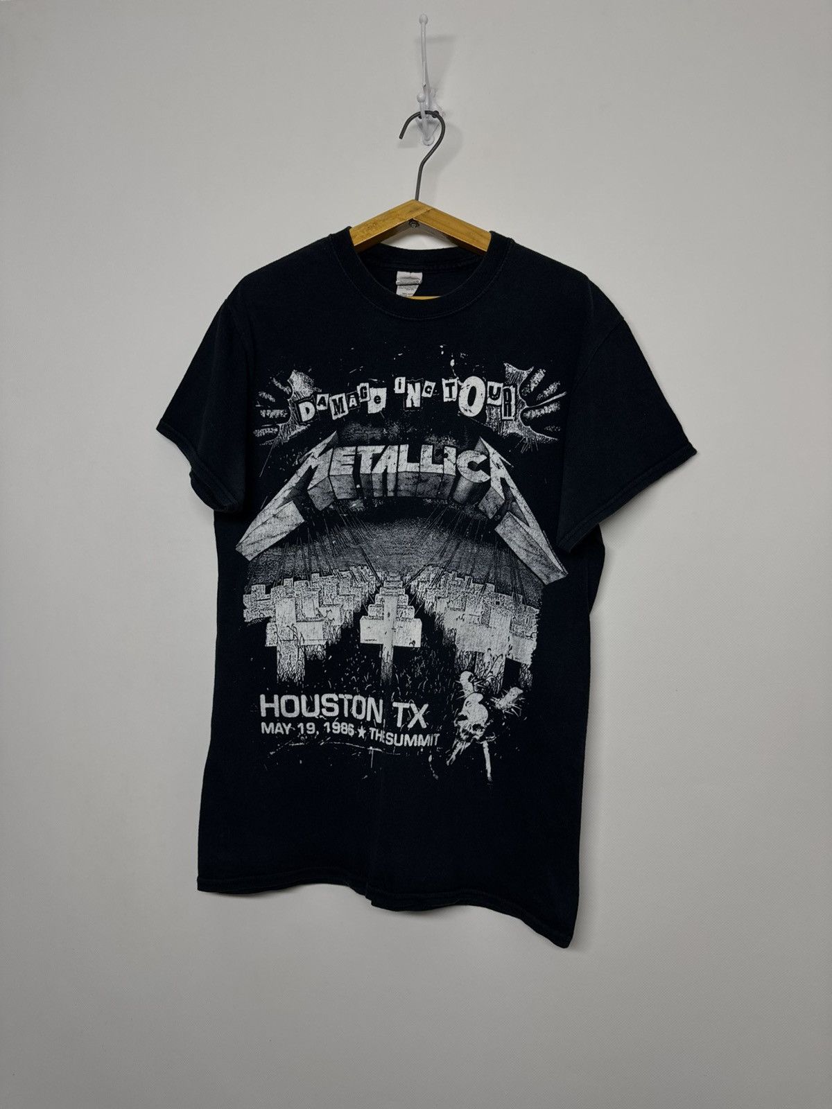 Gildan Vintage Y2K METALLICA PRINT ABSTRACT ANGRY SKELETON Size US S / EU 44-46 / 1 - 3 Thumbnail