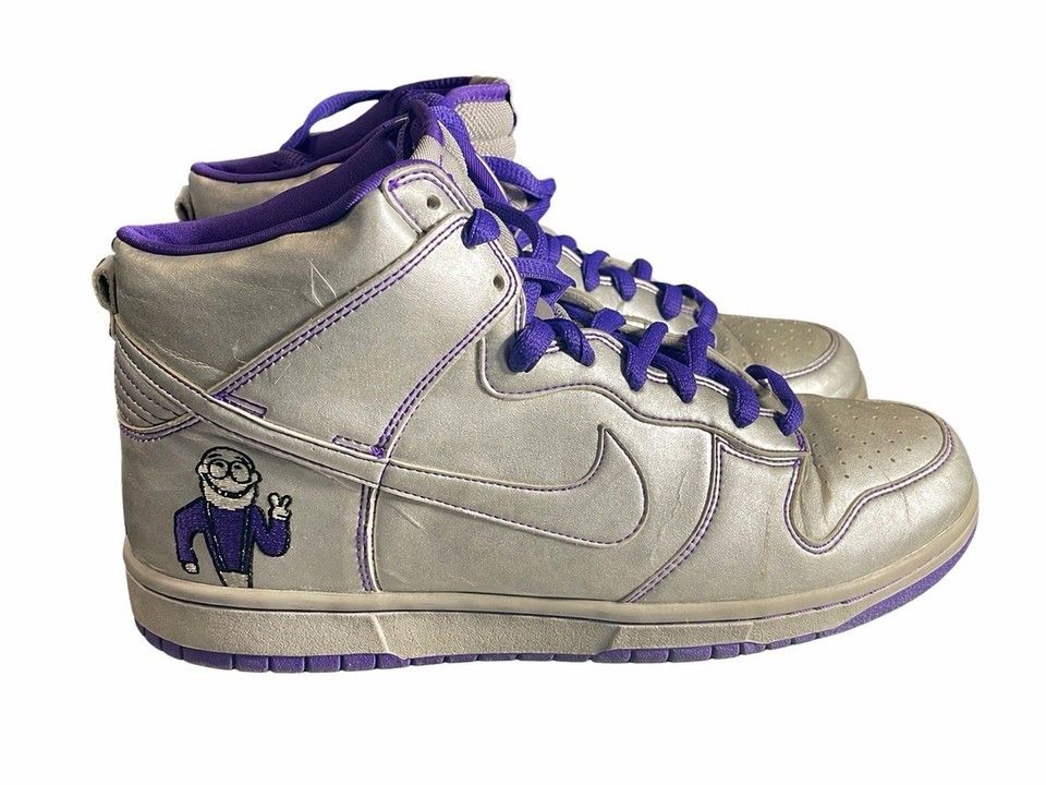 Nike SB Nike SB Dunk High Dinosaur Jr Silver Purple SZ 9.5 Size US 9.5 / EU 42-43 - 5 Thumbnail