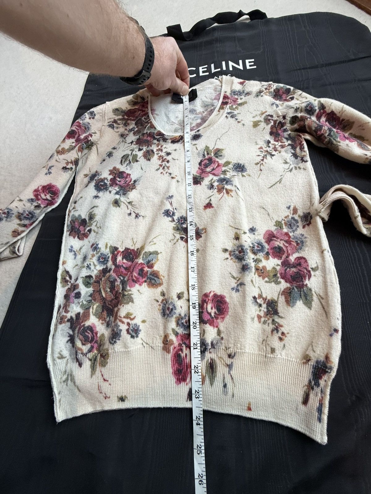 Dolce & Gabbana Dolce & Gabbana D&D floral cream sweater 46 y2k archive Size US S / EU 44-46 / 1 - 7 Thumbnail