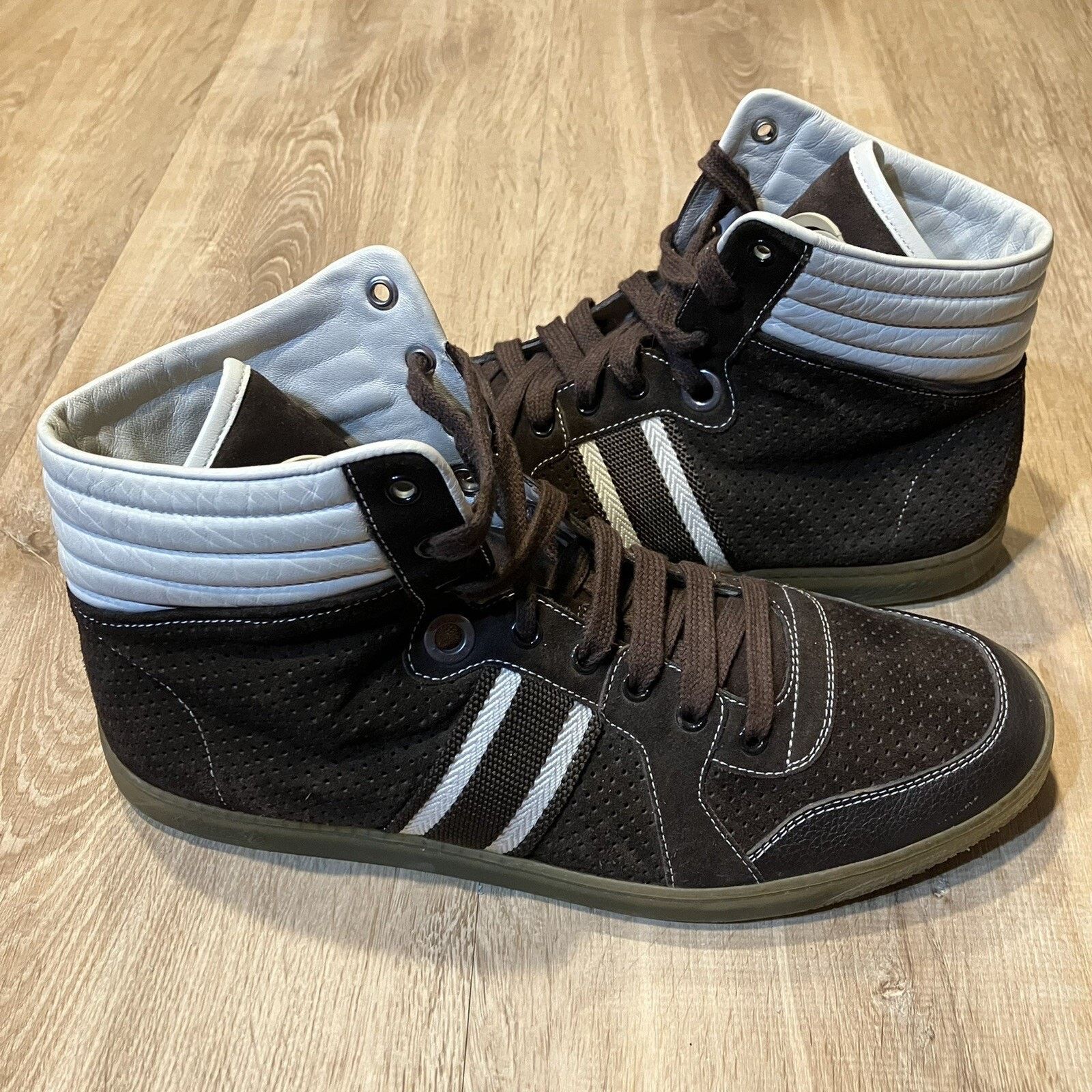Gucci Coda High Top Suede Leather Sneaker CLEAN Men Brown