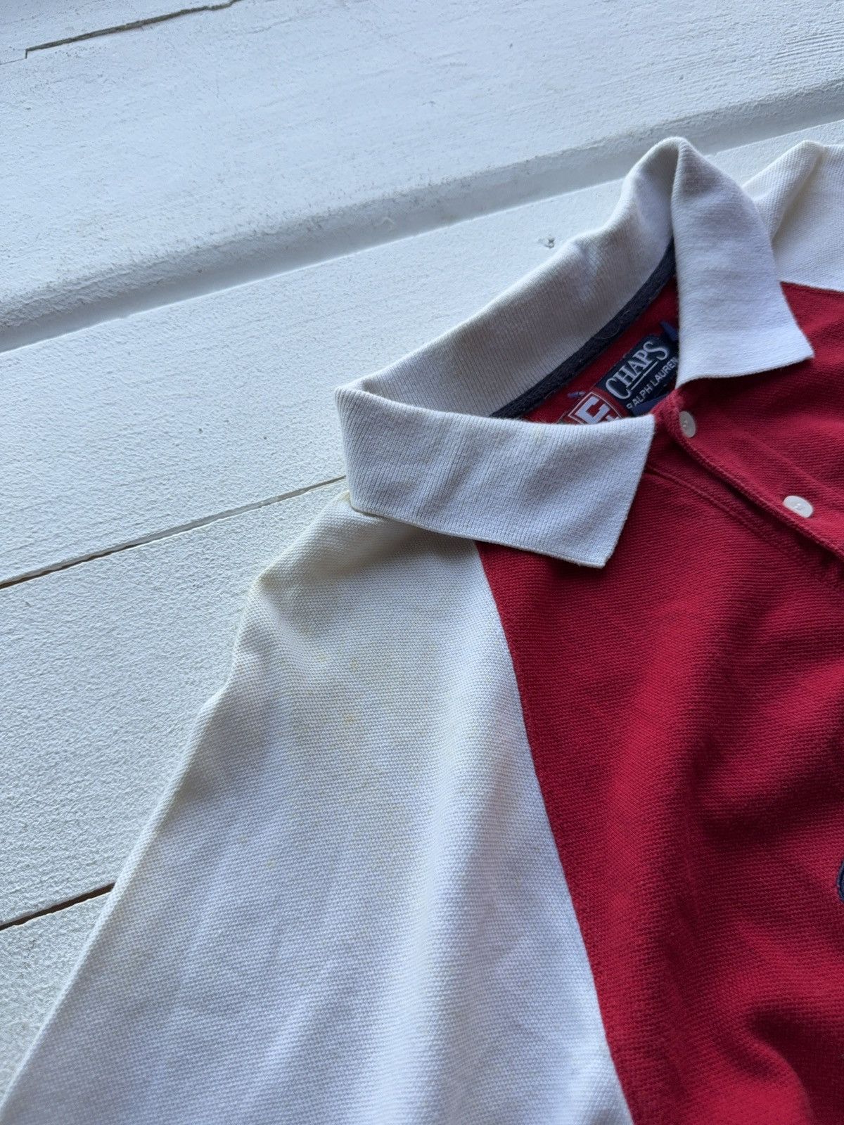 Polo Ralph Lauren Vintage 90s Chaps Ralph Lauren Retro Big Logo Polos Size US L / EU 52-54 / 3 - 6 Thumbnail