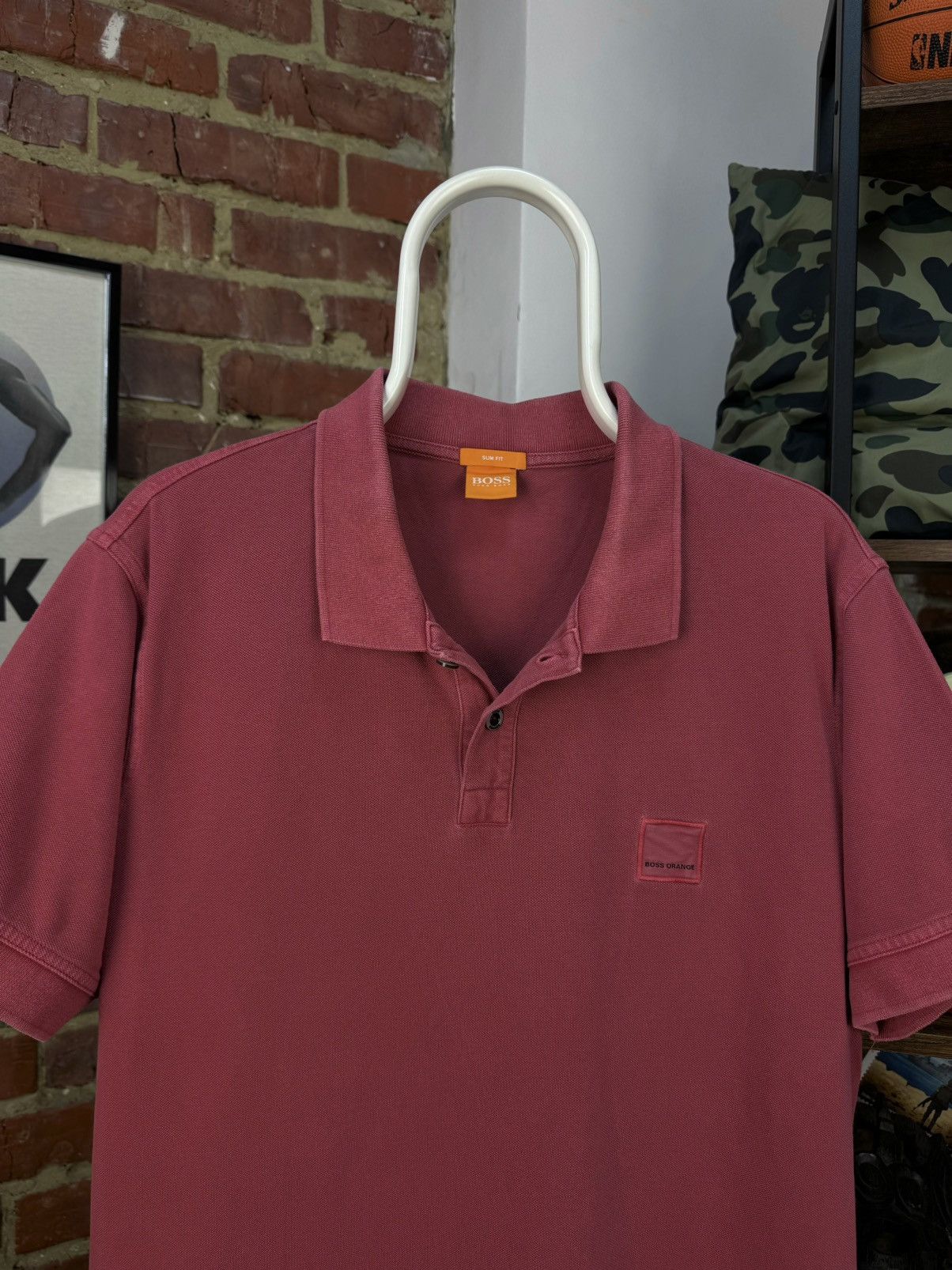 Hugo Boss HUGO BOSS Orange Pascha Garment Dyed Short Sleeve Polo Shirt Size US XL / EU 56 / 4 - 3 Thumbnail
