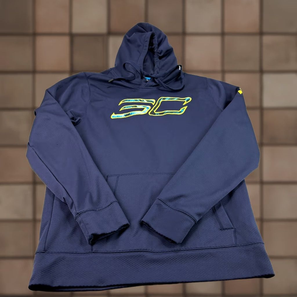 Under Armour Under Armour Steph Curry Hoodie Mens XL Blue Slim Pullover Basketball Shirt Size US XL / EU 56 / 4 - 1 Thumbnail